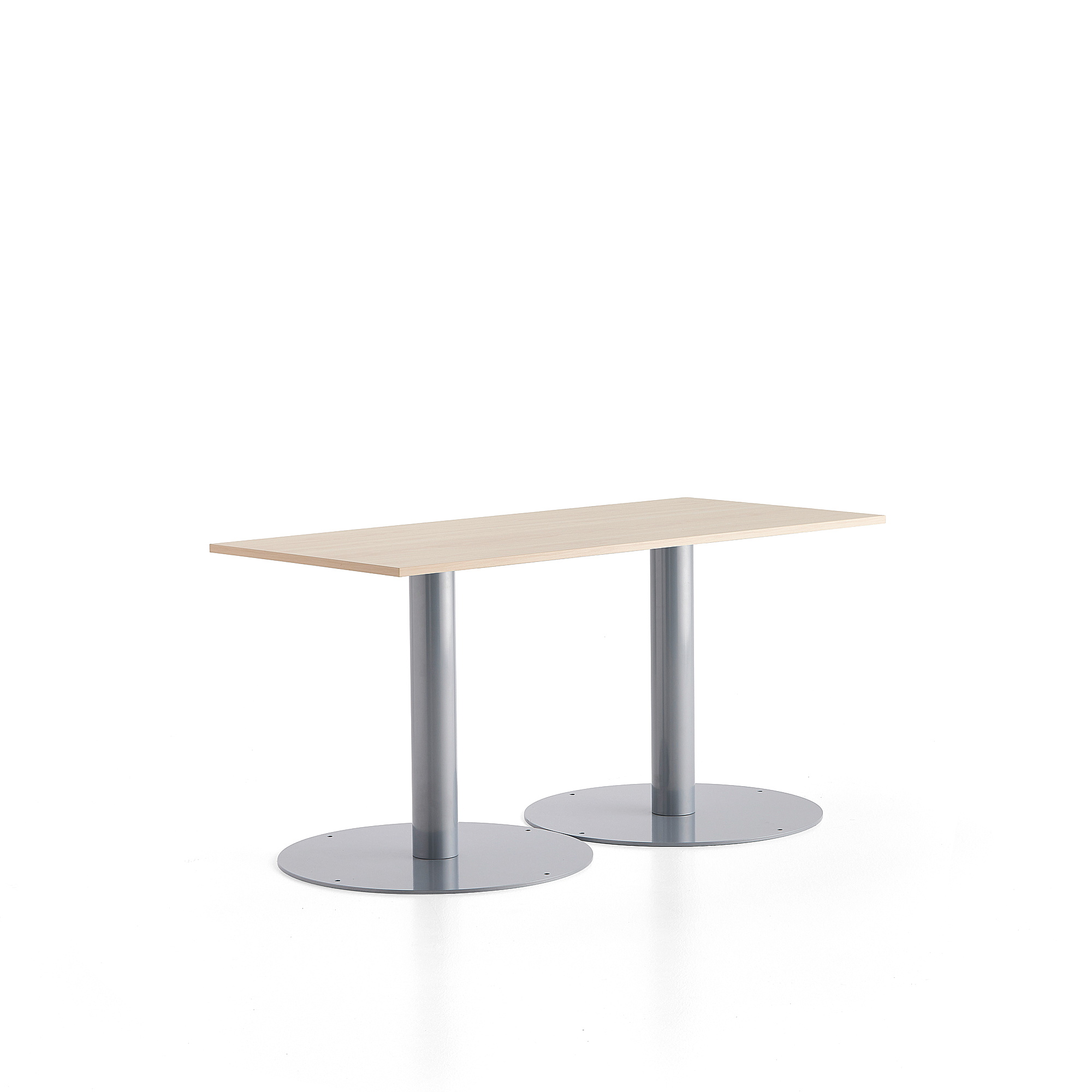 Stôl ALVA, 1400x700x720 mm, strieborná, breza