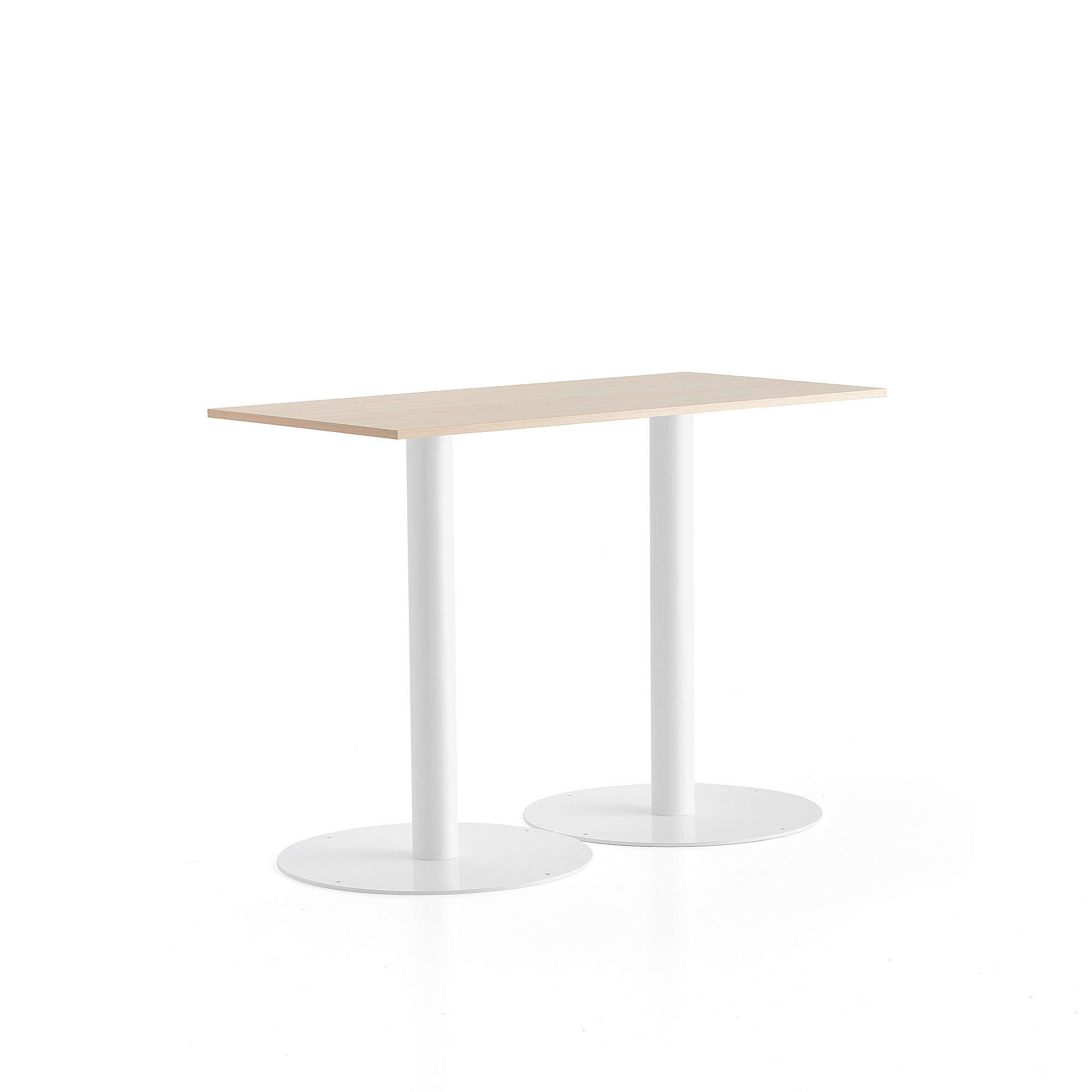 E-shop Barový stôl ALVA, 1400x700x1000 mm, biela, breza
