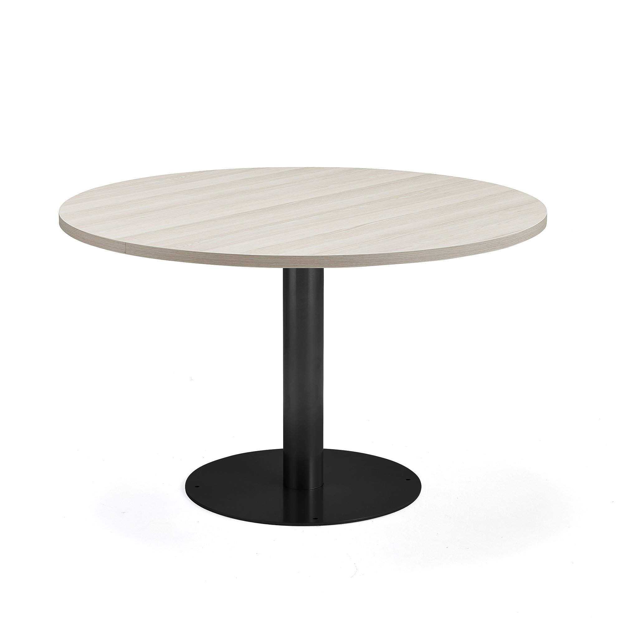 Stůl GATHER, Ø 900x720 mm, HPL laminát, antracitově šedá, jasan