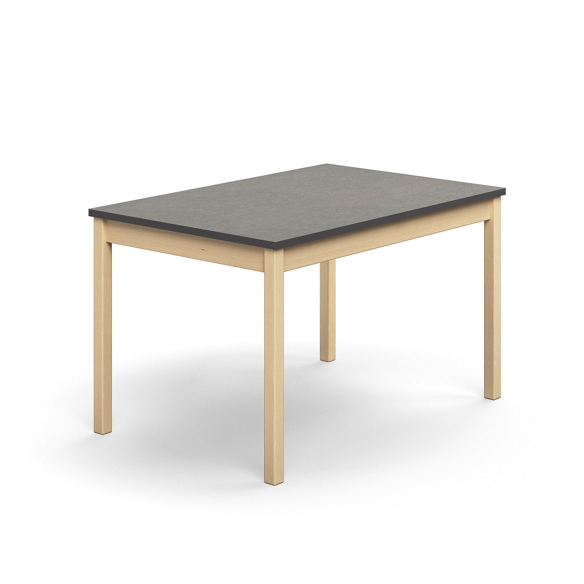 E-shop Stôl DECIBEL, 1200x800x720 mm, linoleum - tmavošedá, breza