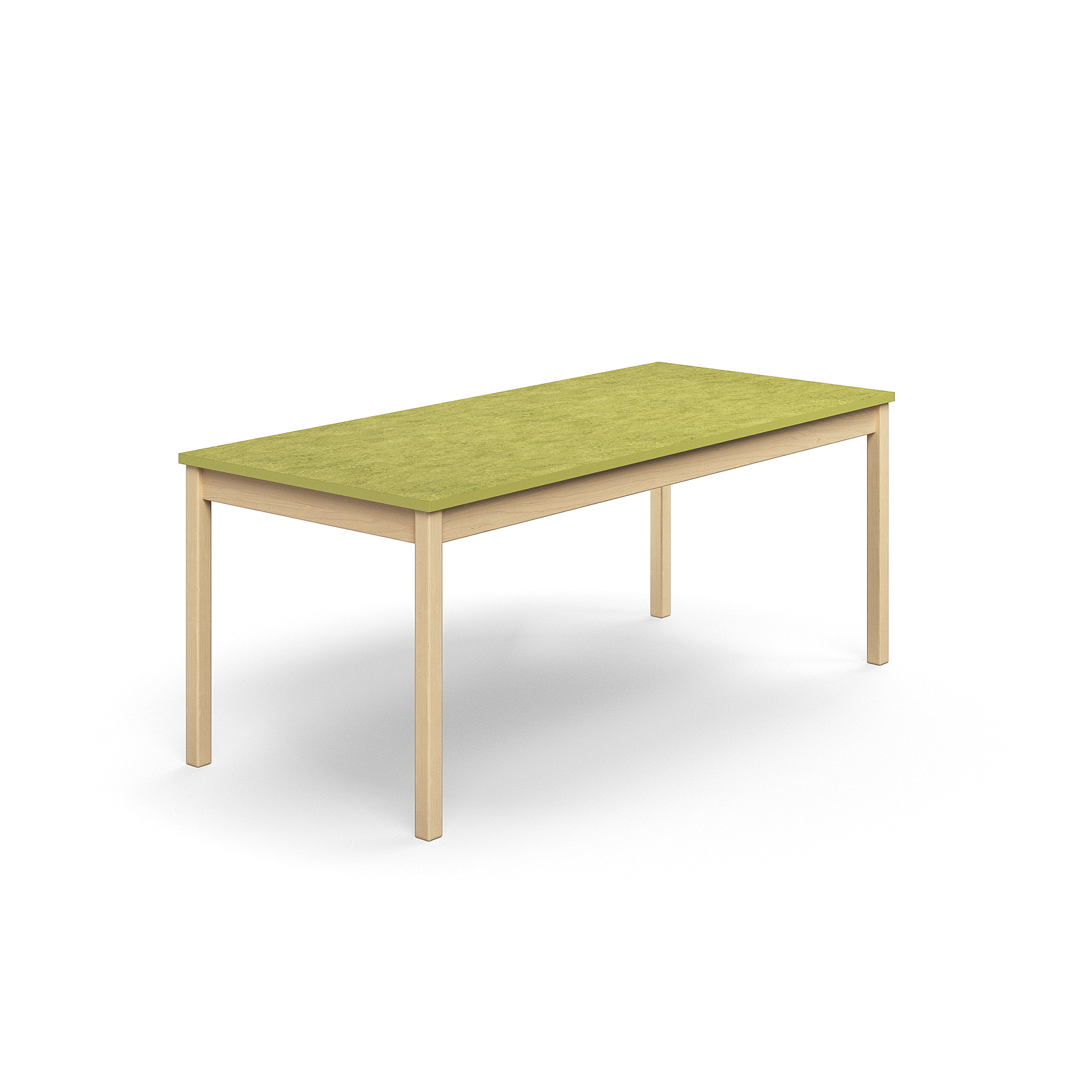 E-shop Stôl DECIBEL, 1800x800x720 mm, linoleum - zelená, breza