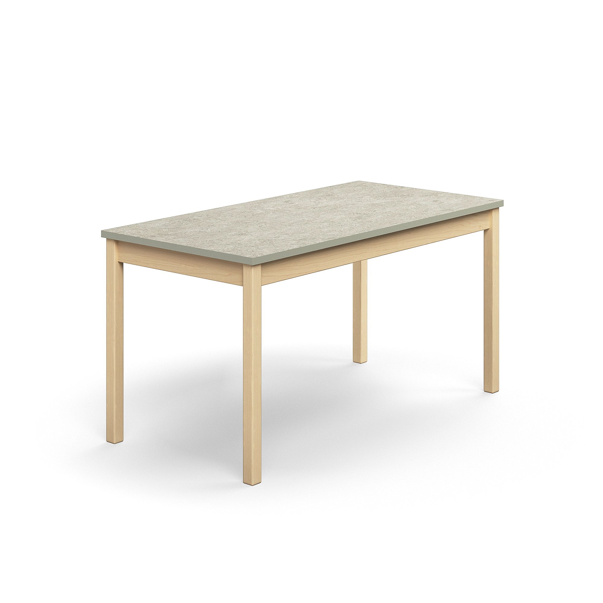 Stůl DECIBEL, 1400x700x720 mm, akustické linoleum, bříza/šedá