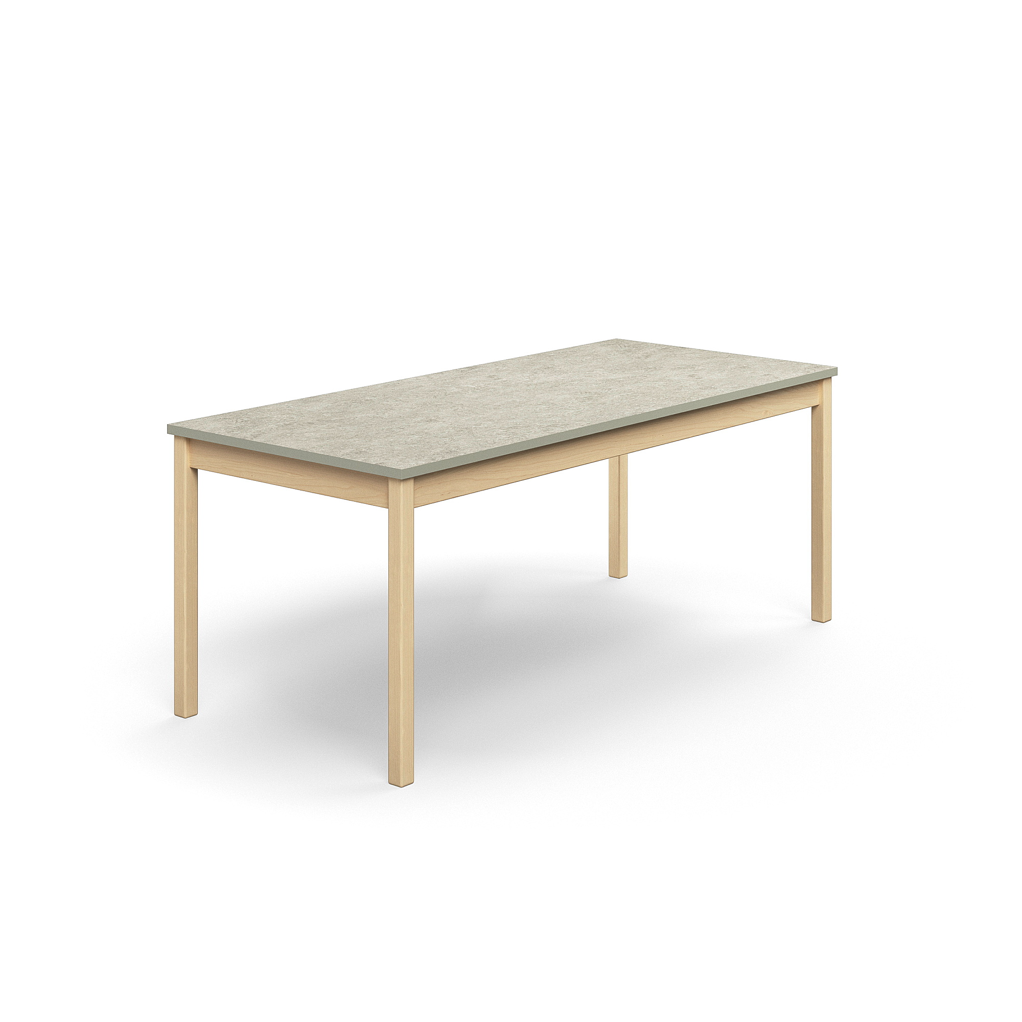 E-shop Stôl DECIBEL, 1800x800x720 mm, linoleum - šedá, breza
