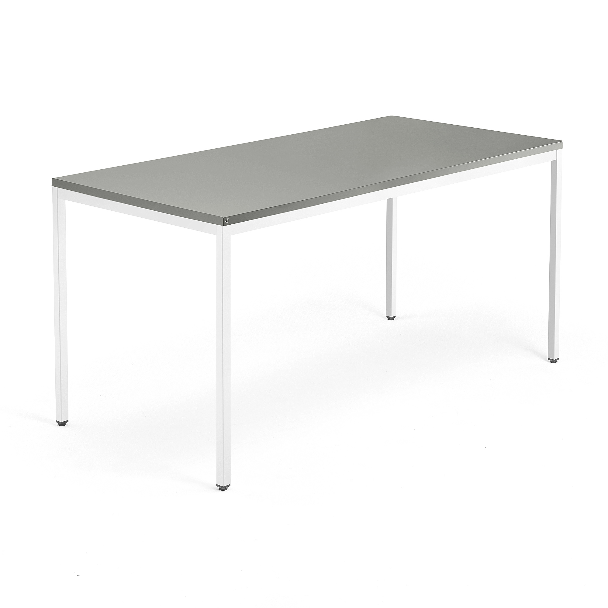 Stôl MODULUS, 1600x800 mm, biely rám, svetlošedý