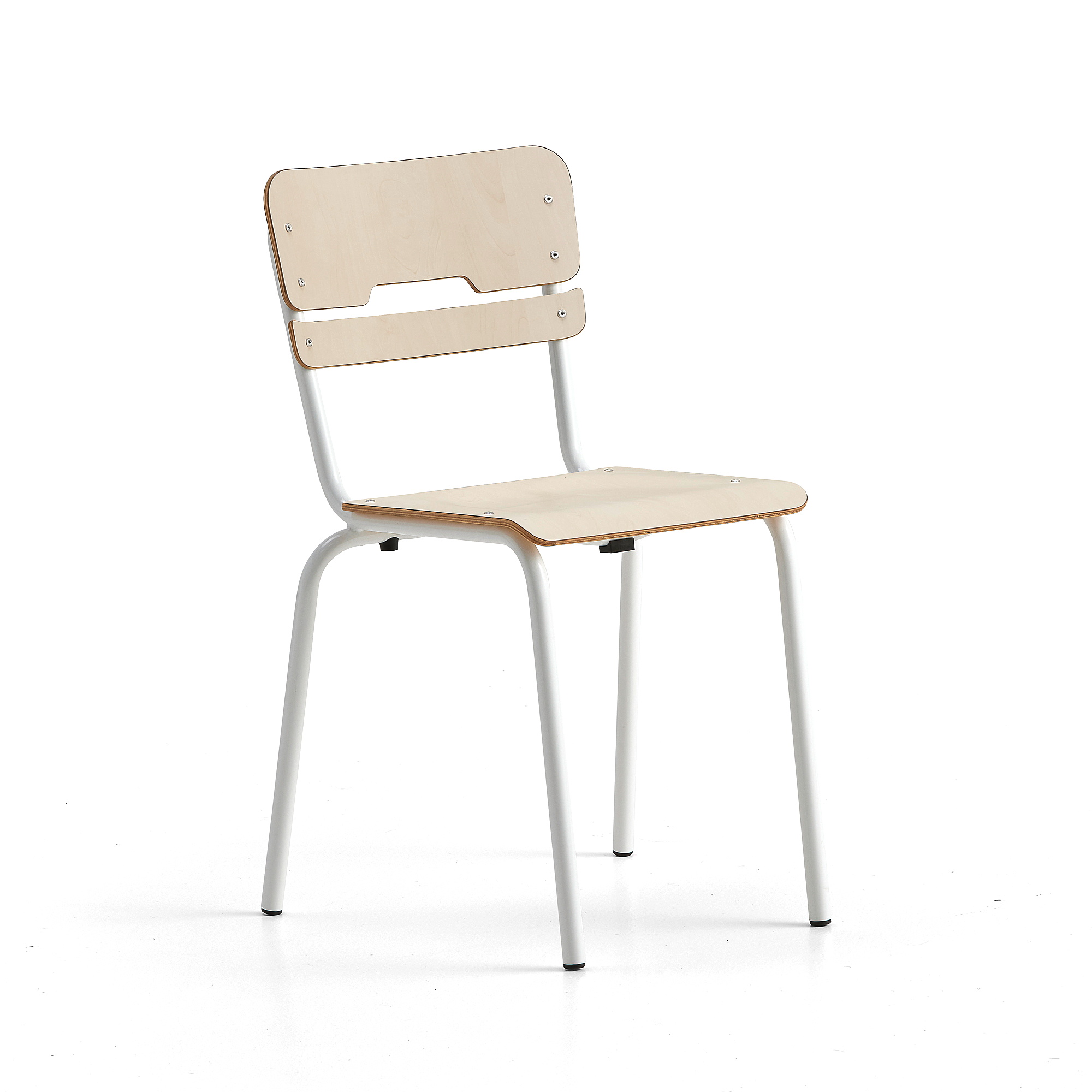 E-shop Školská stolička SCIENTIA, nízke sedadlo, V 460 mm, biela/breza