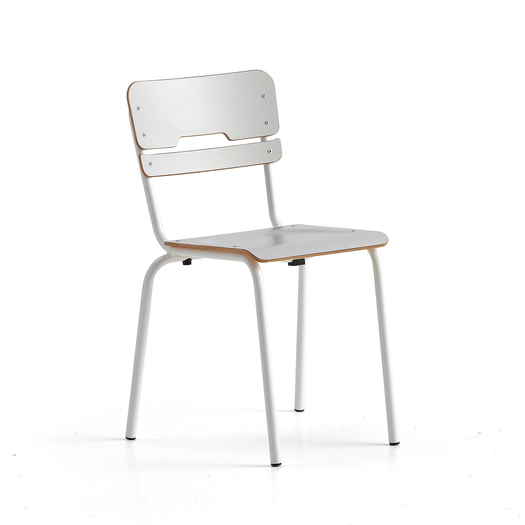 Školní židle SCIENTIA, sedák 360x360 mm, výška 460 mm, bílá/šedá