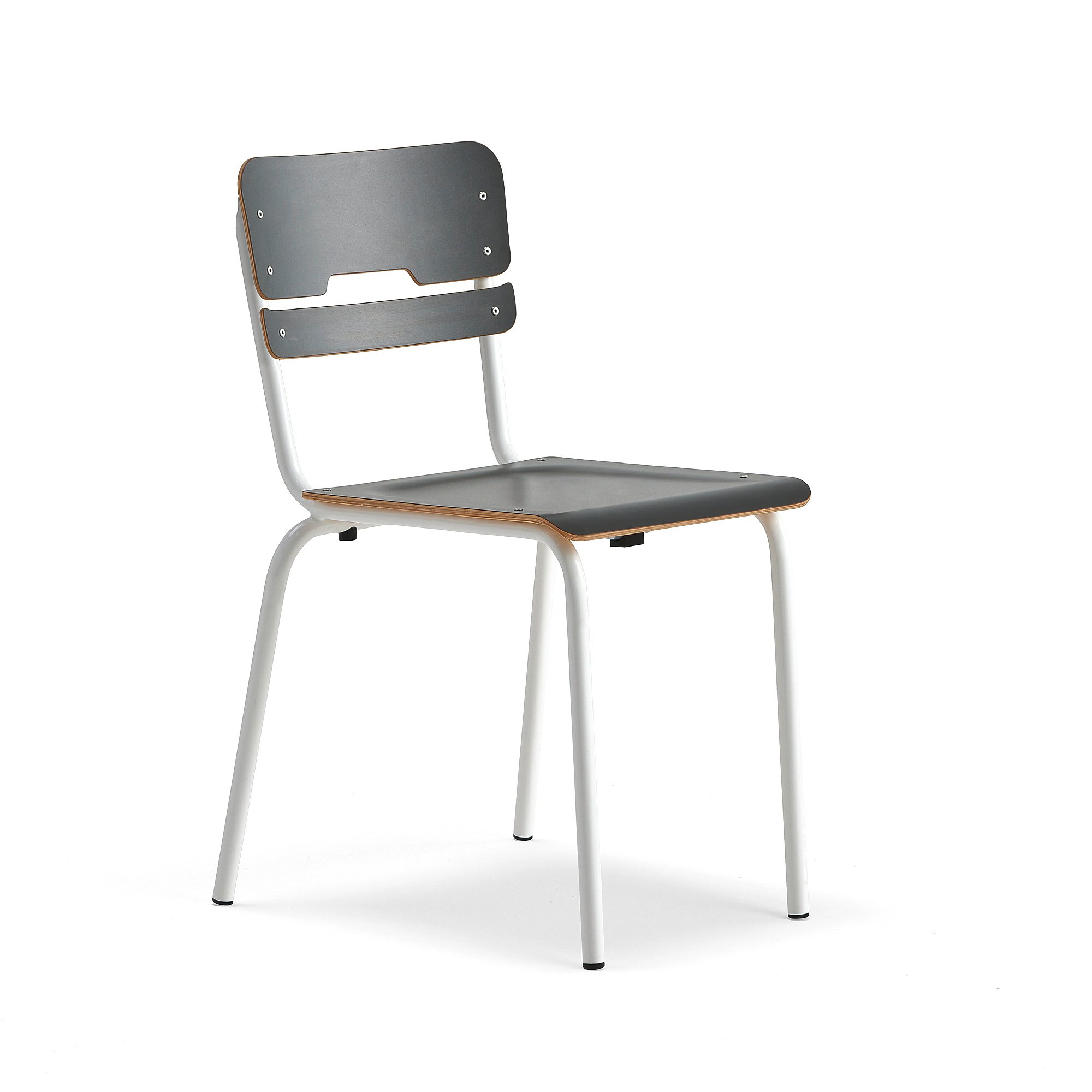 Školní židle SCIENTIA, sedák 390x390 mm, výška 460 mm, bílá/antracitová