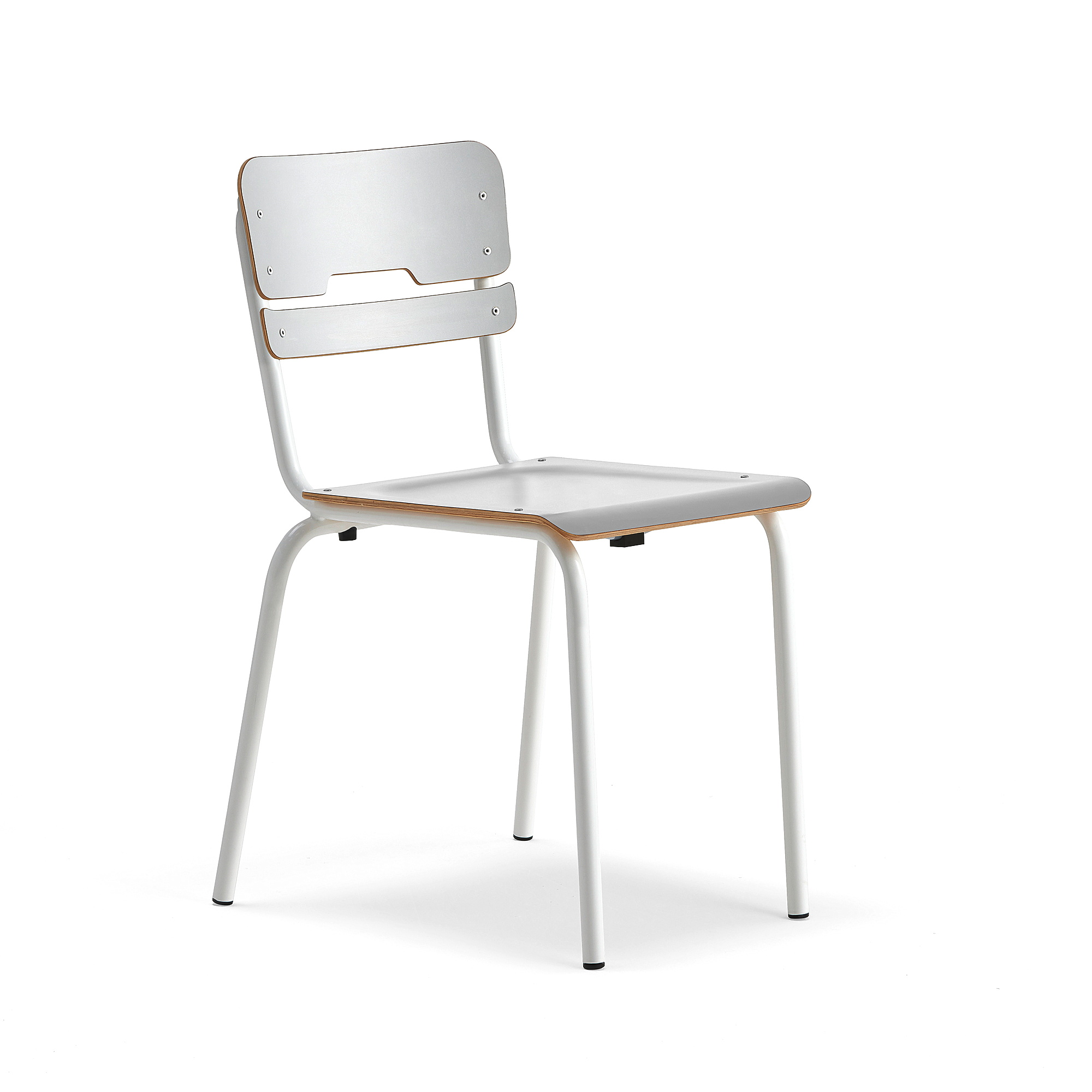 E-shop Školská stolička SCIENTIA, široké sedadlo, V 460 mm, biela/šedá