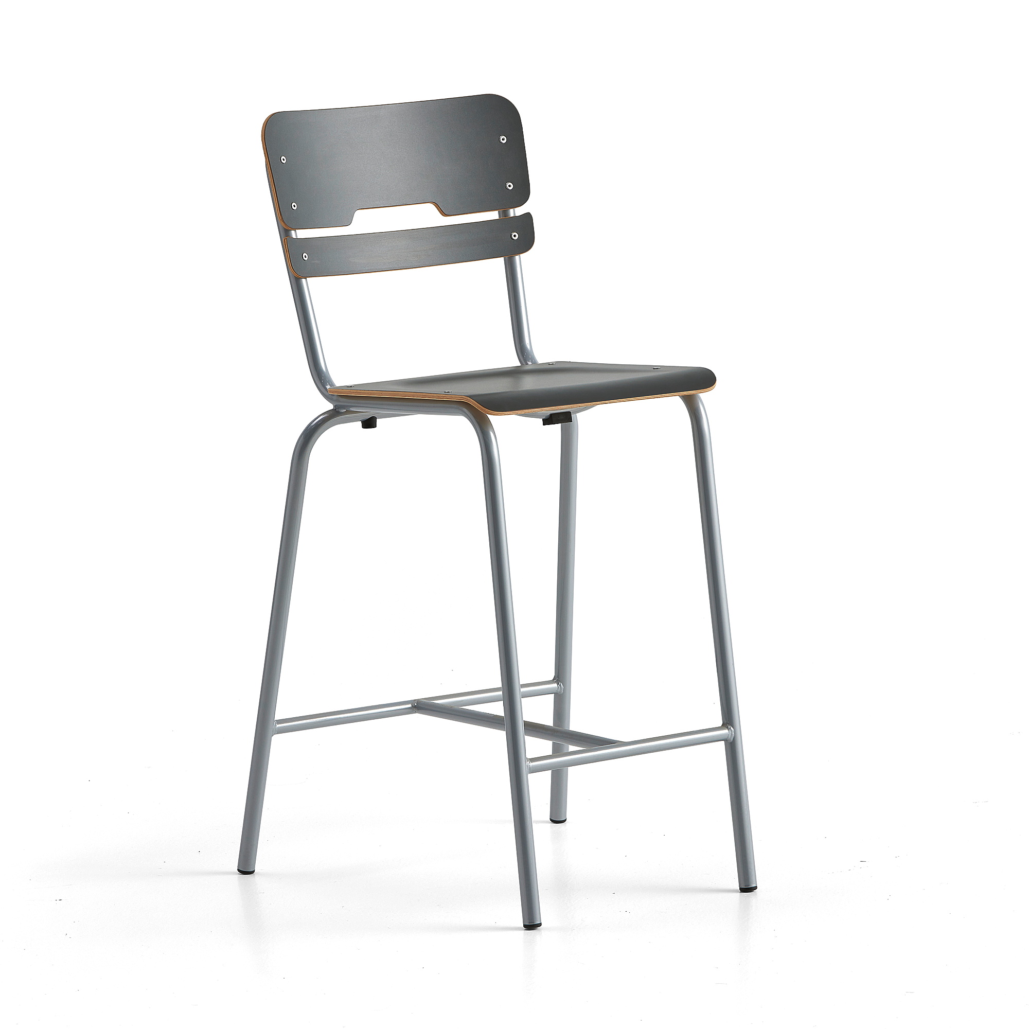 Školní židle SCIENTIA, sedák 360x360 mm, výška 650 mm, stříbrná/antracitová
