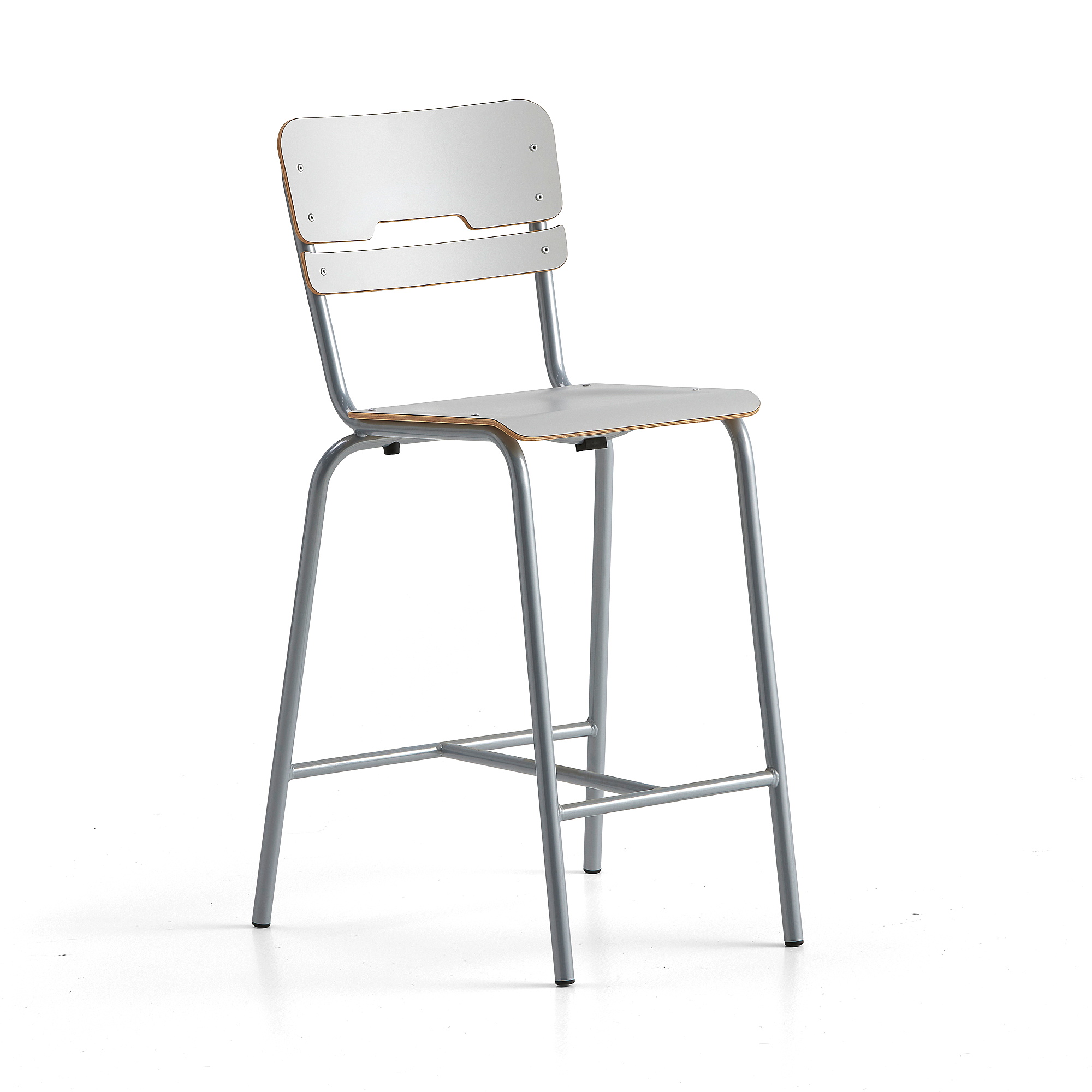 Školní židle SCIENTIA, sedák 360x360 mm, výška 650 mm, stříbrná/šedá