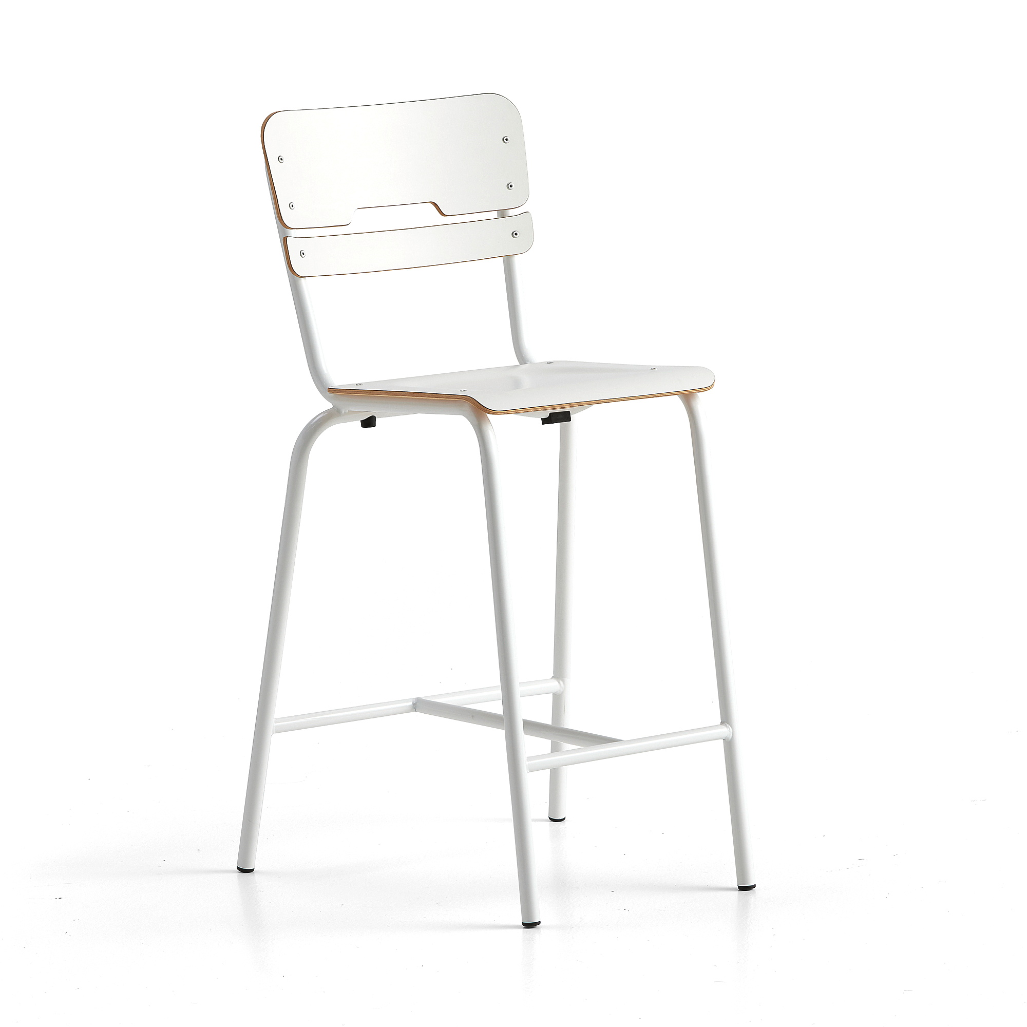 Školní židle SCIENTIA, sedák 360x360 mm, výška 650 mm, bílá/bílá
