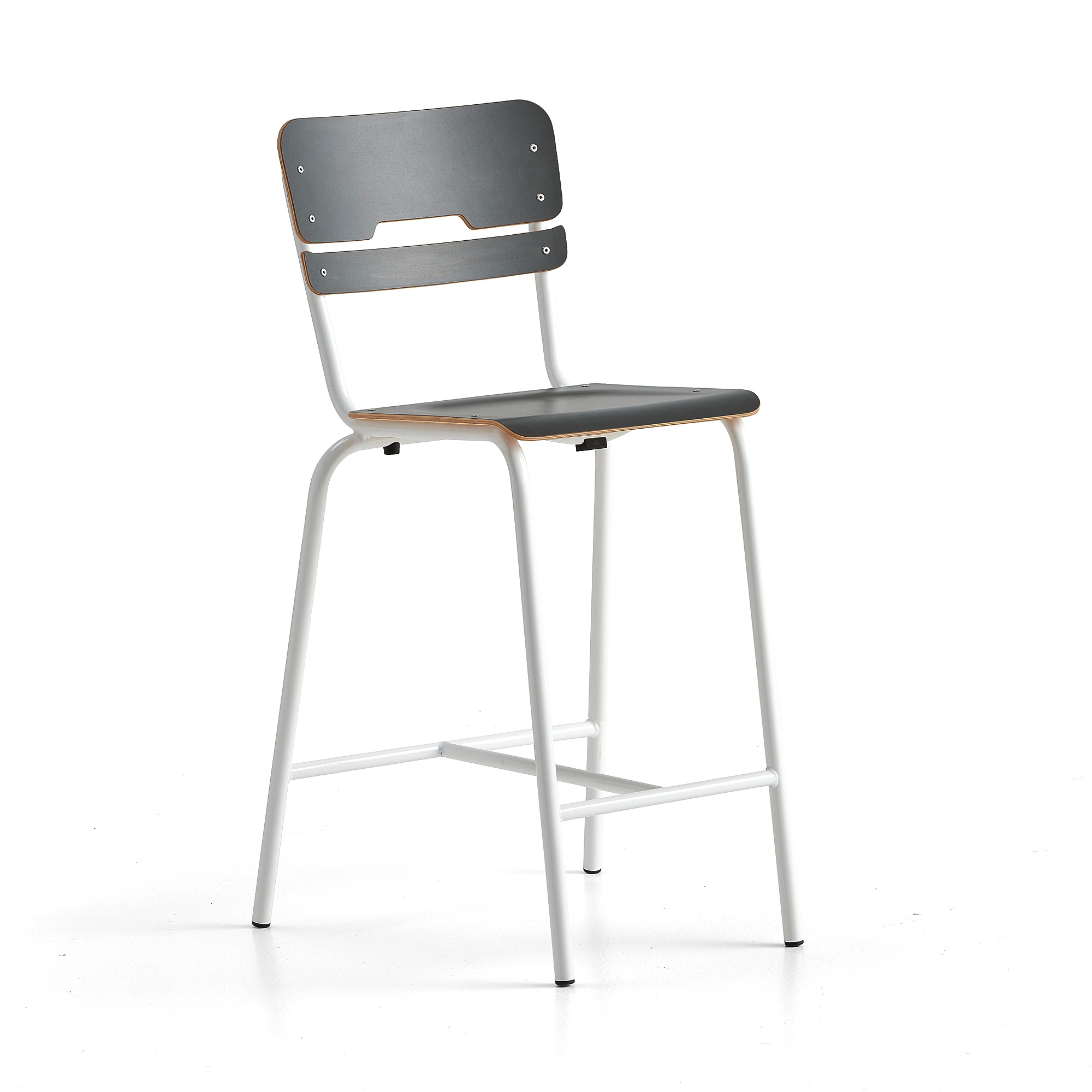 Školní židle SCIENTIA, sedák 360x360 mm, výška 650 mm, bílá/antracitová