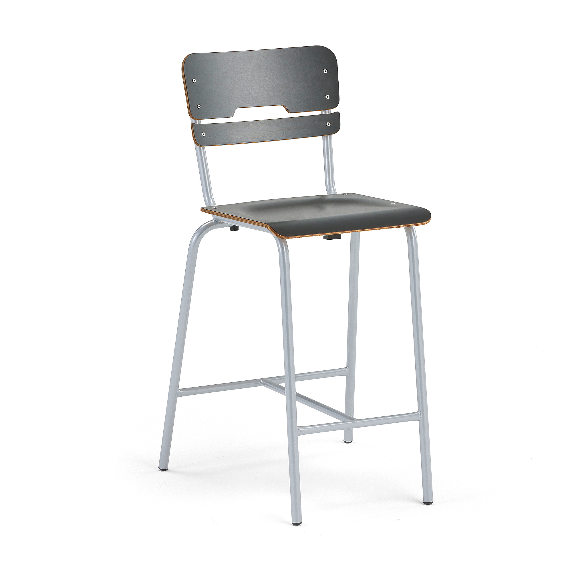 Školní židle SCIENTIA, sedák 390x390 mm, výška 650 mm, stříbrná/antracitová