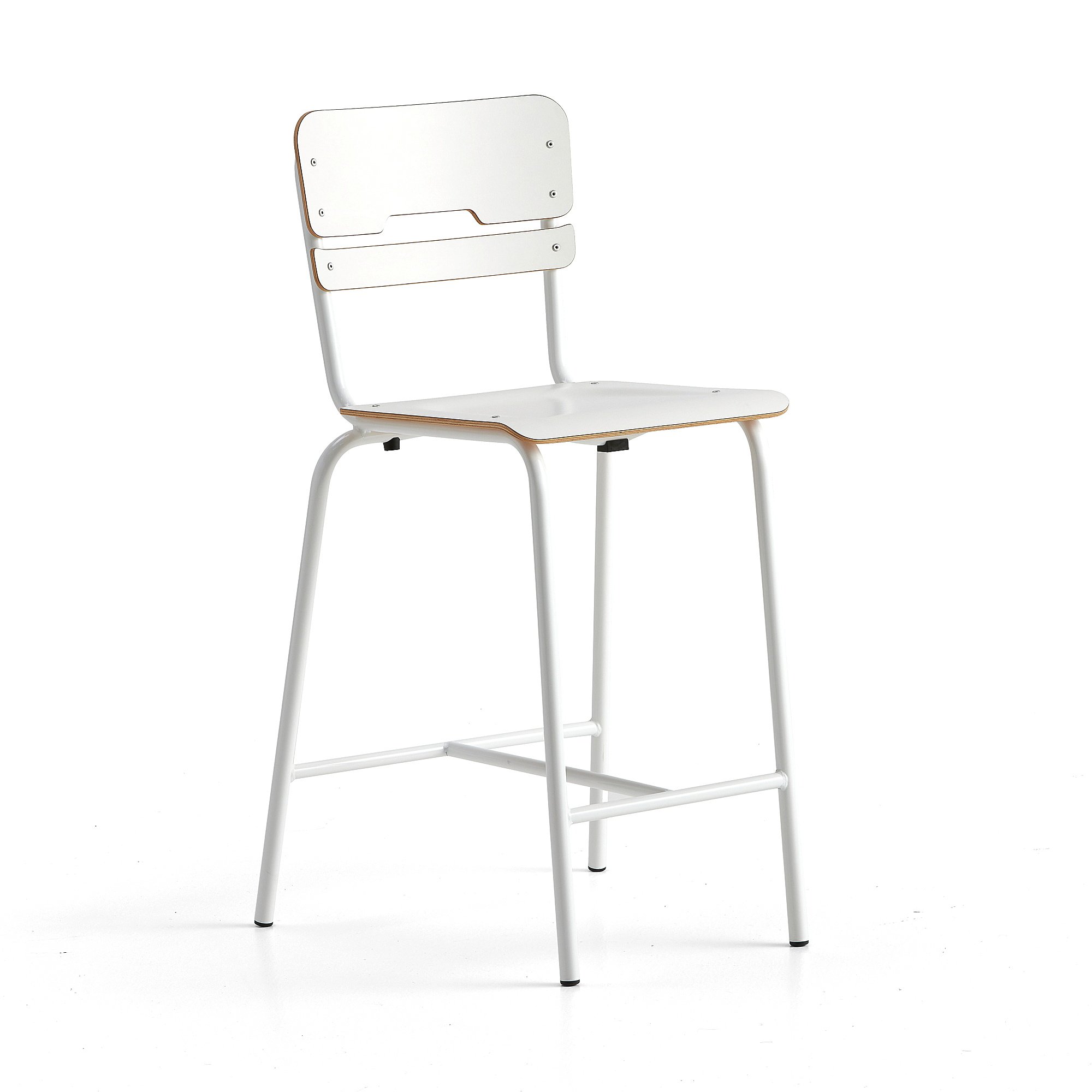 Školní židle SCIENTIA, sedák 390x390 mm, výška 650 mm, bílá/bílá