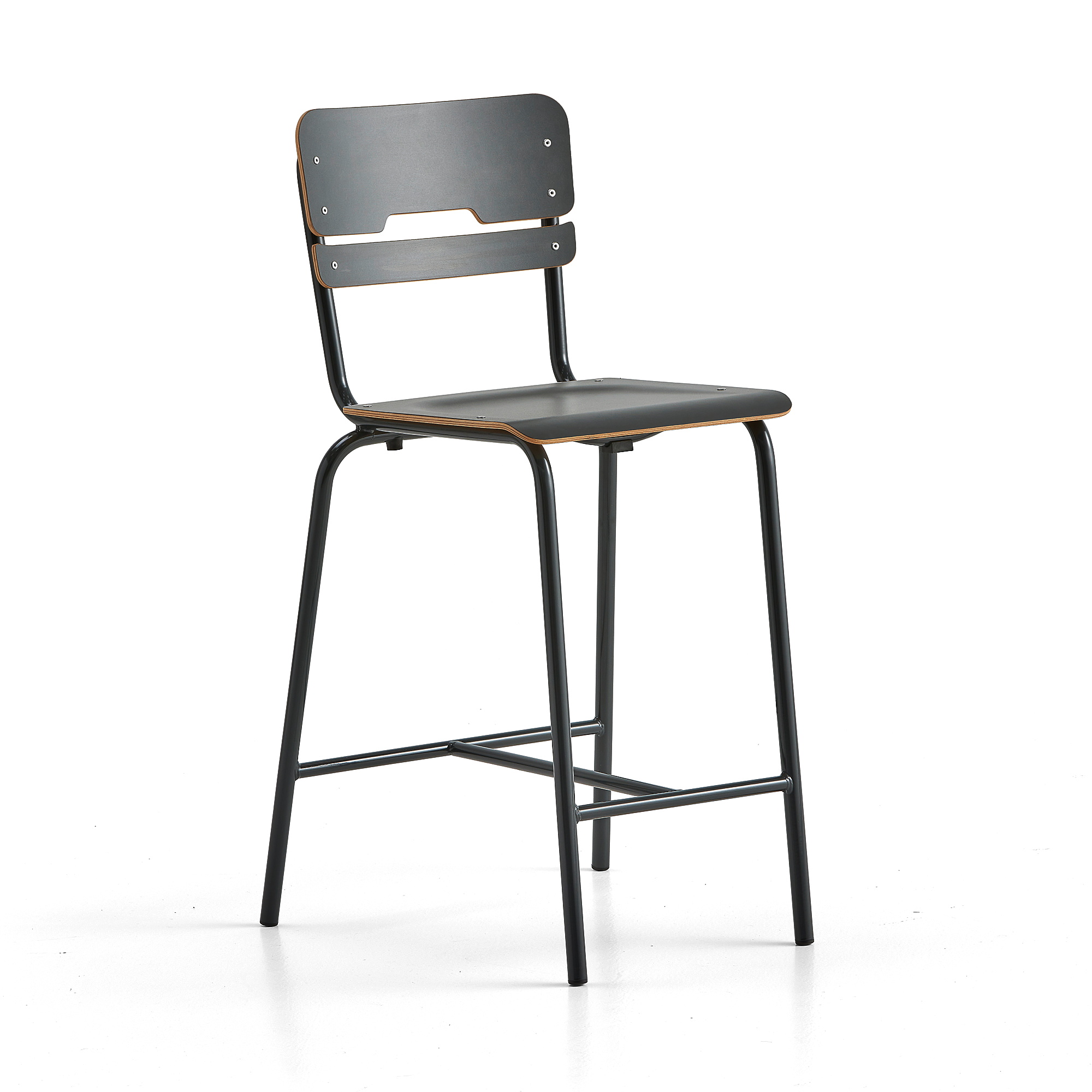 Školní židle SCIENTIA, sedák 390x390 mm, výška 650 mm, antracitová/antracitová
