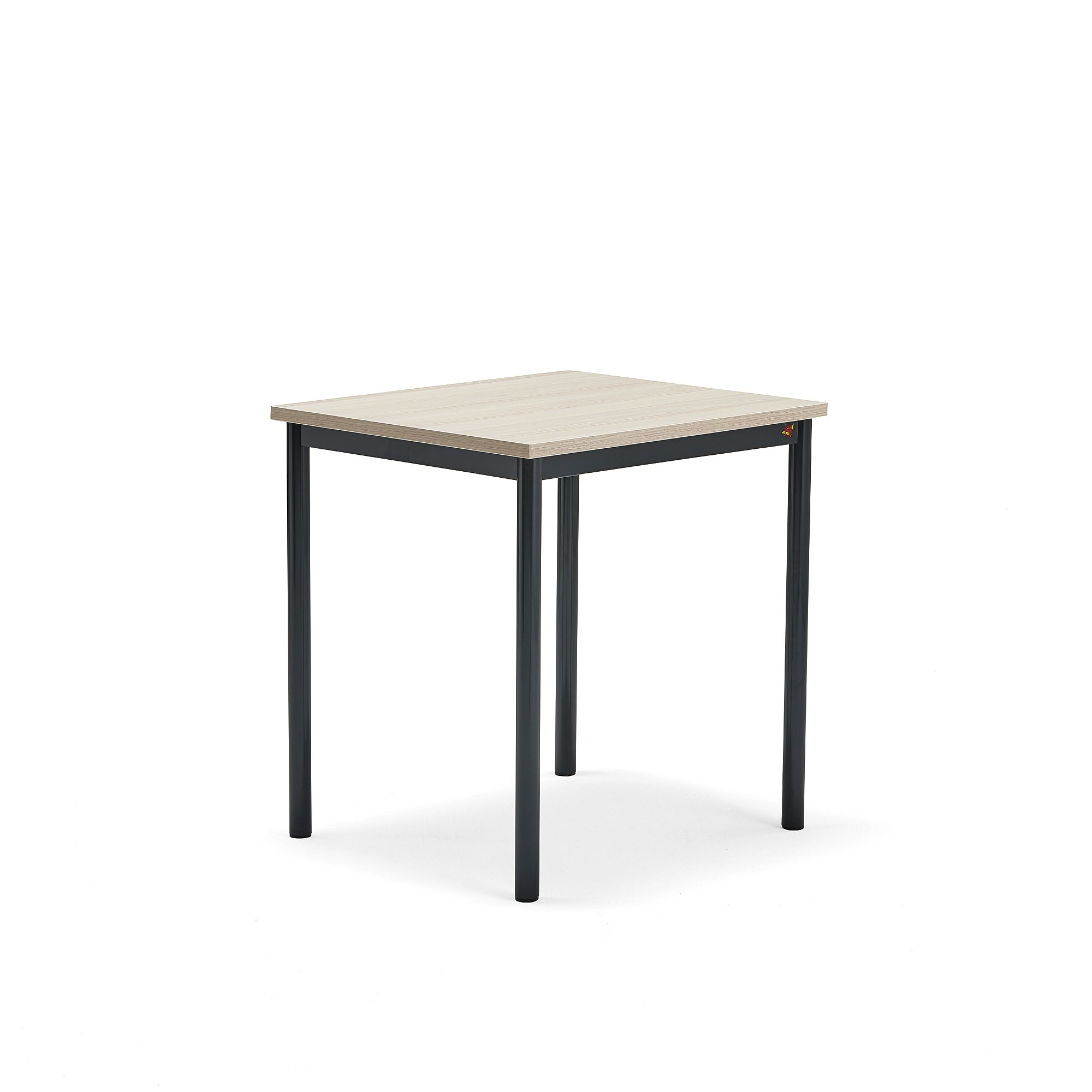 Stůl BORÅS PLUS, 700x600x720 mm, antracitově šedé nohy, HPL deska, jasan