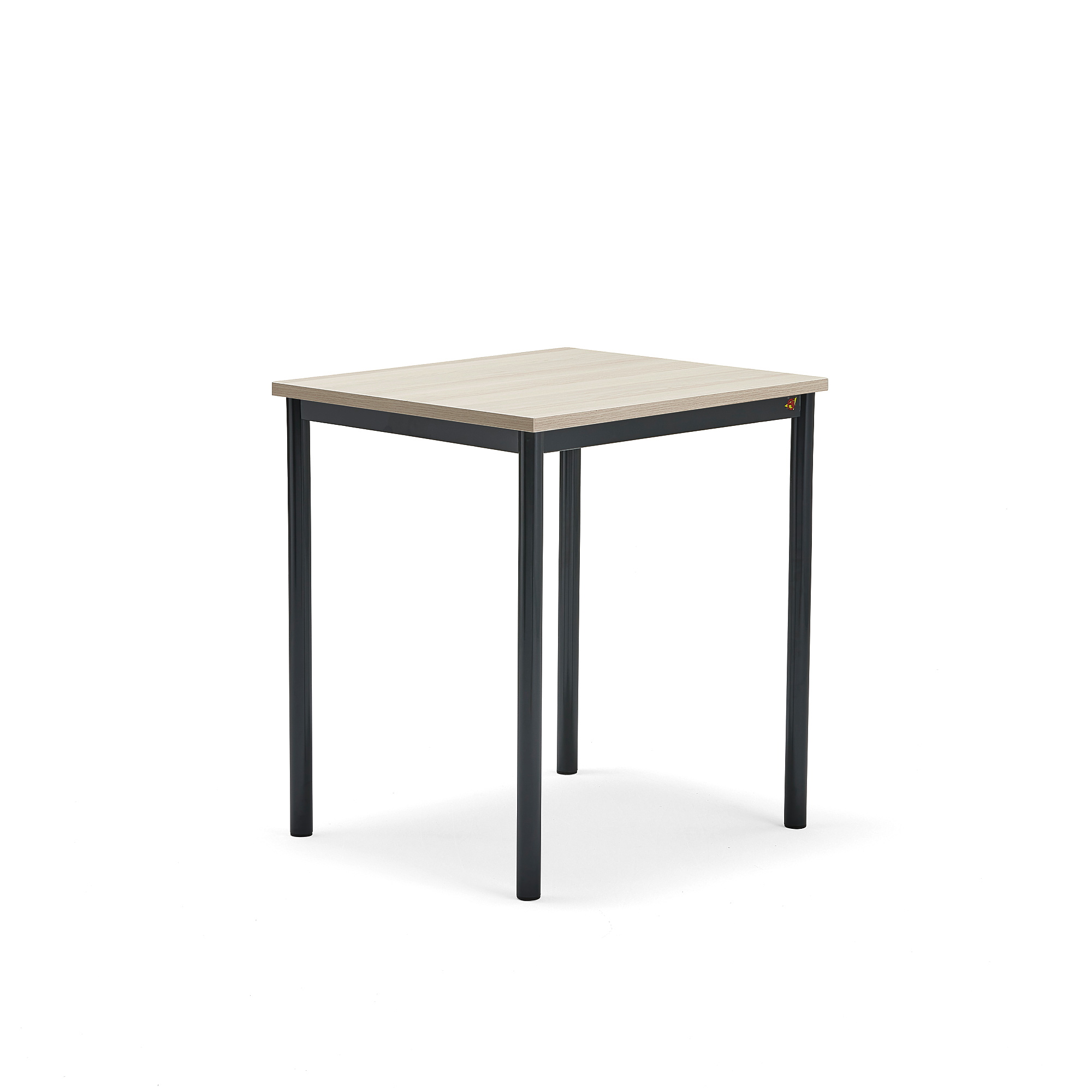 Stůl BORÅS PLUS, 700x600x760 mm, antracitově šedé nohy, HPL deska, jasan