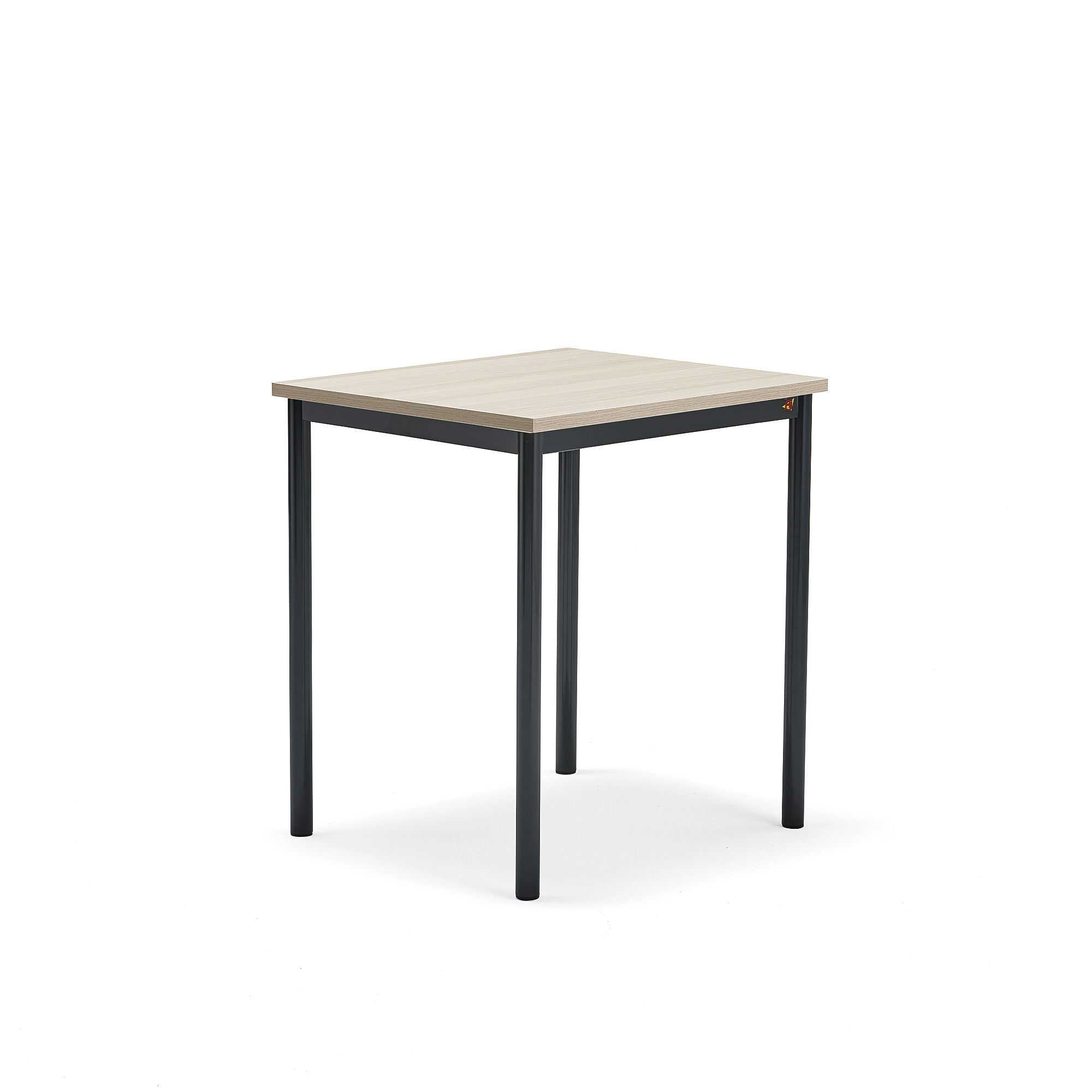 Stůl SONITUS PLUS, 700x600x760 mm, antracitově šedé nohy, HPL deska tlumící hluk, jasan