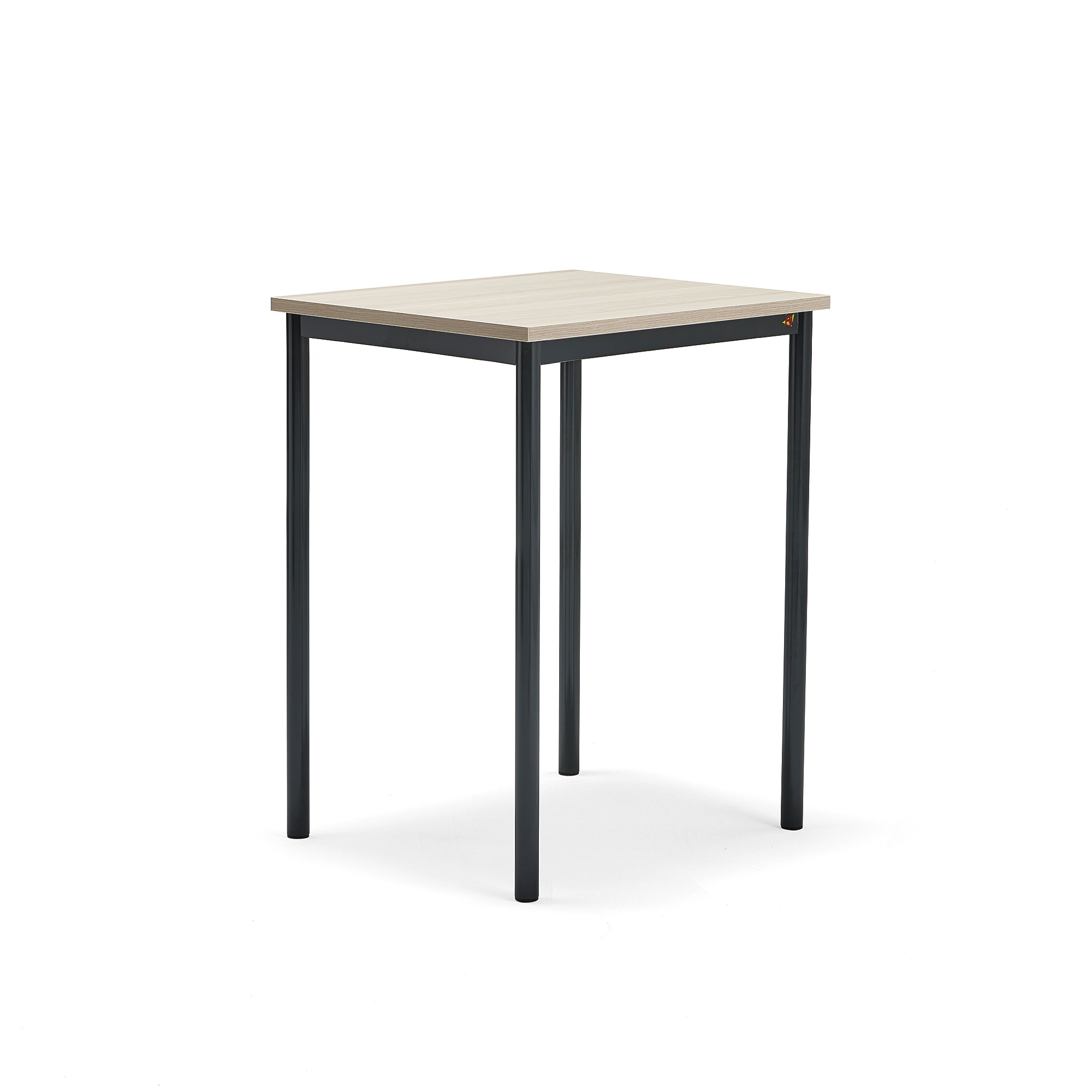 Stůl SONITUS PLUS, 700x600x900 mm, antracitově šedé nohy, HPL deska tlumící hluk, jasan