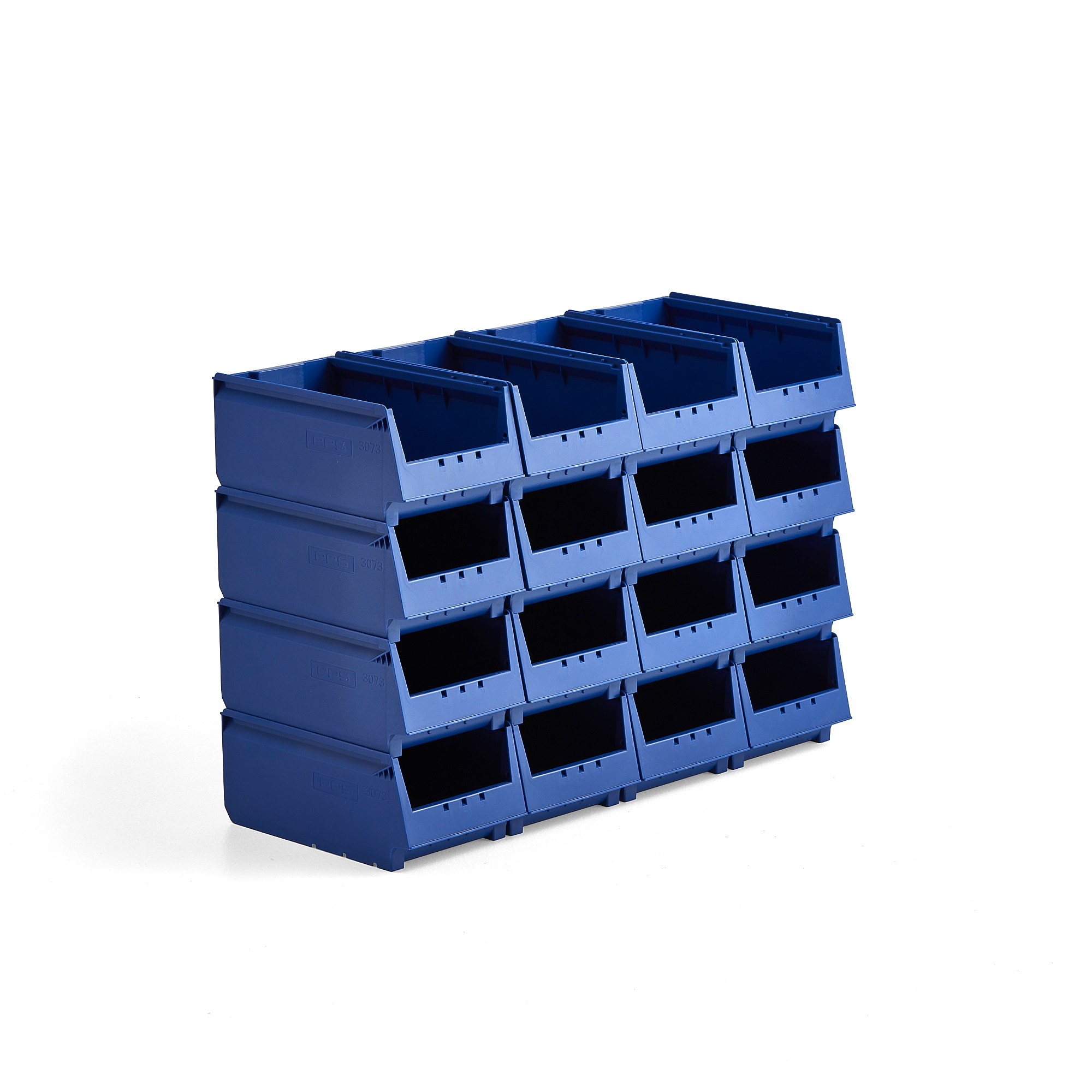 Plastové boxy AJ 9000, séria-73, 350x206x155 mm, 16 ks, modrá