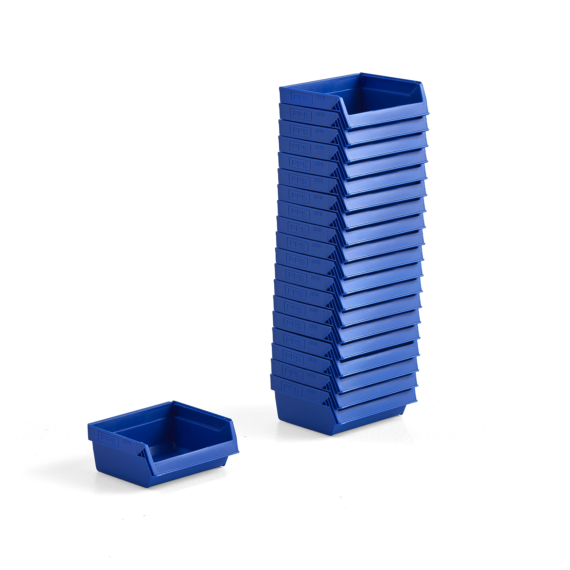 Plastové boxy AJ 9000, séria-76, 96x105x45 mm, 20 ks, modrá