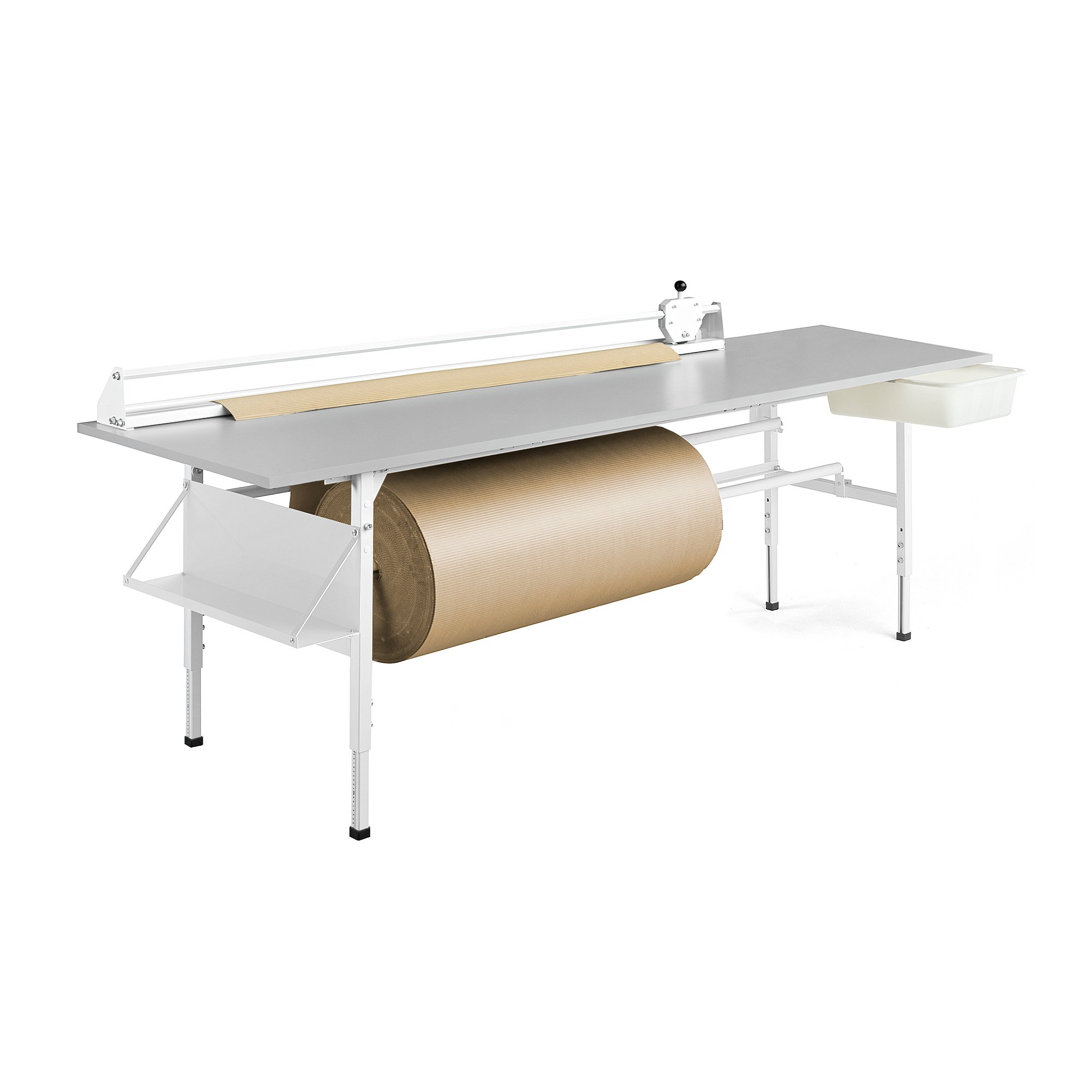 E-shop Dielenský baliaci stôl SEND, 2400x800 mm, šedý