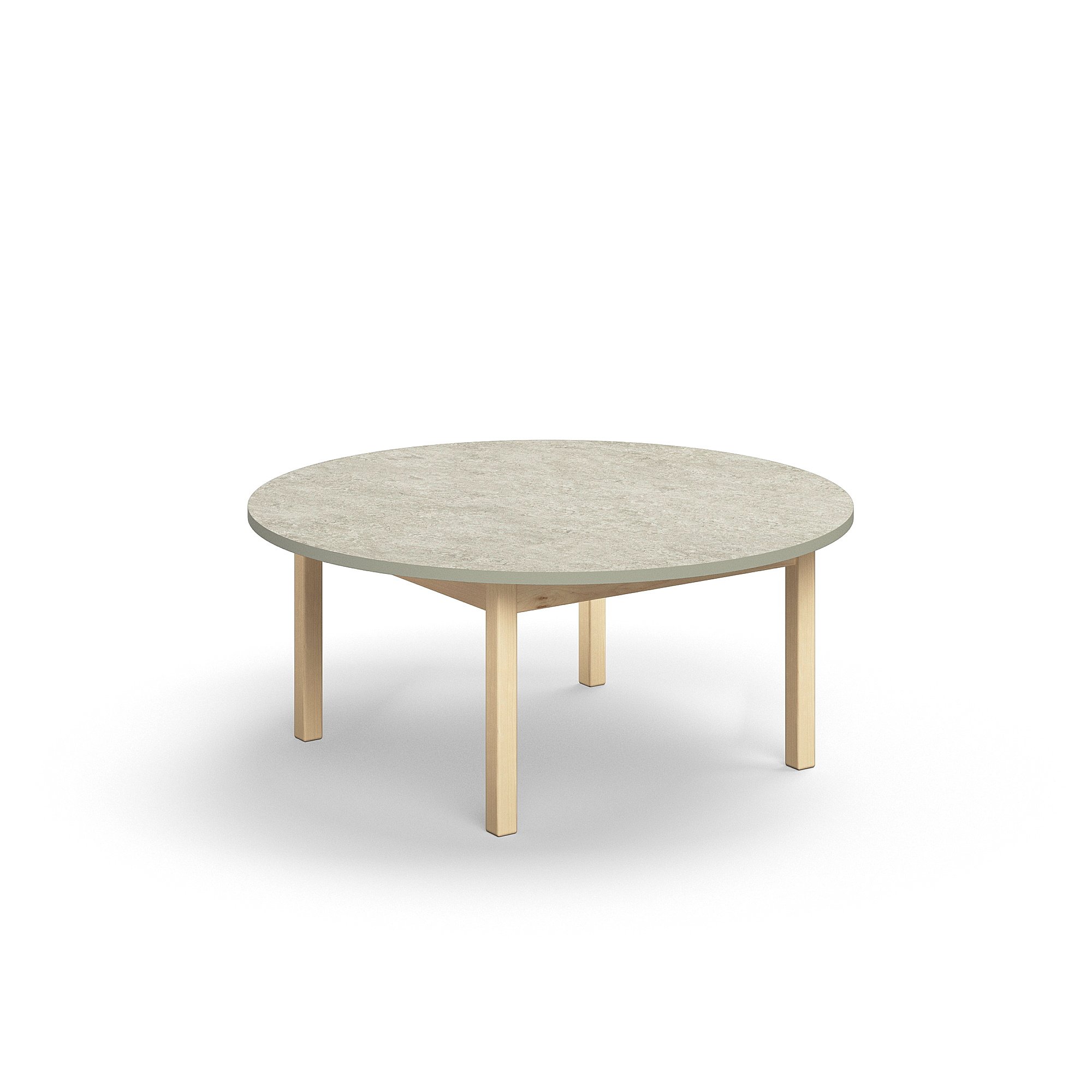 E-shop Stôl DECIBEL, Ø1200x530 mm, akustické linoleum - šedá