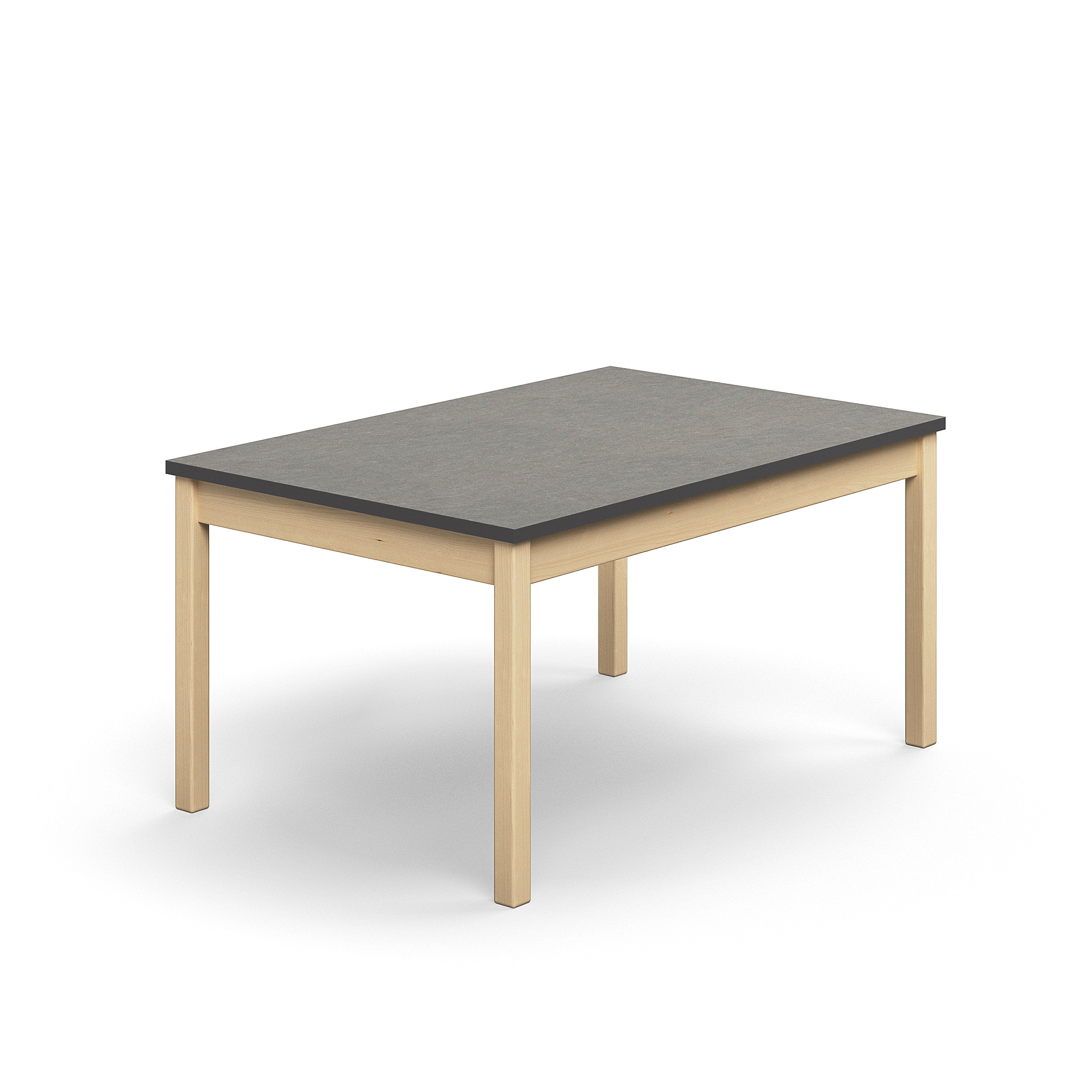 Stůl DECIBEL, 1200x800x590 mm, akustické linoleum, bříza/tmavě šedá