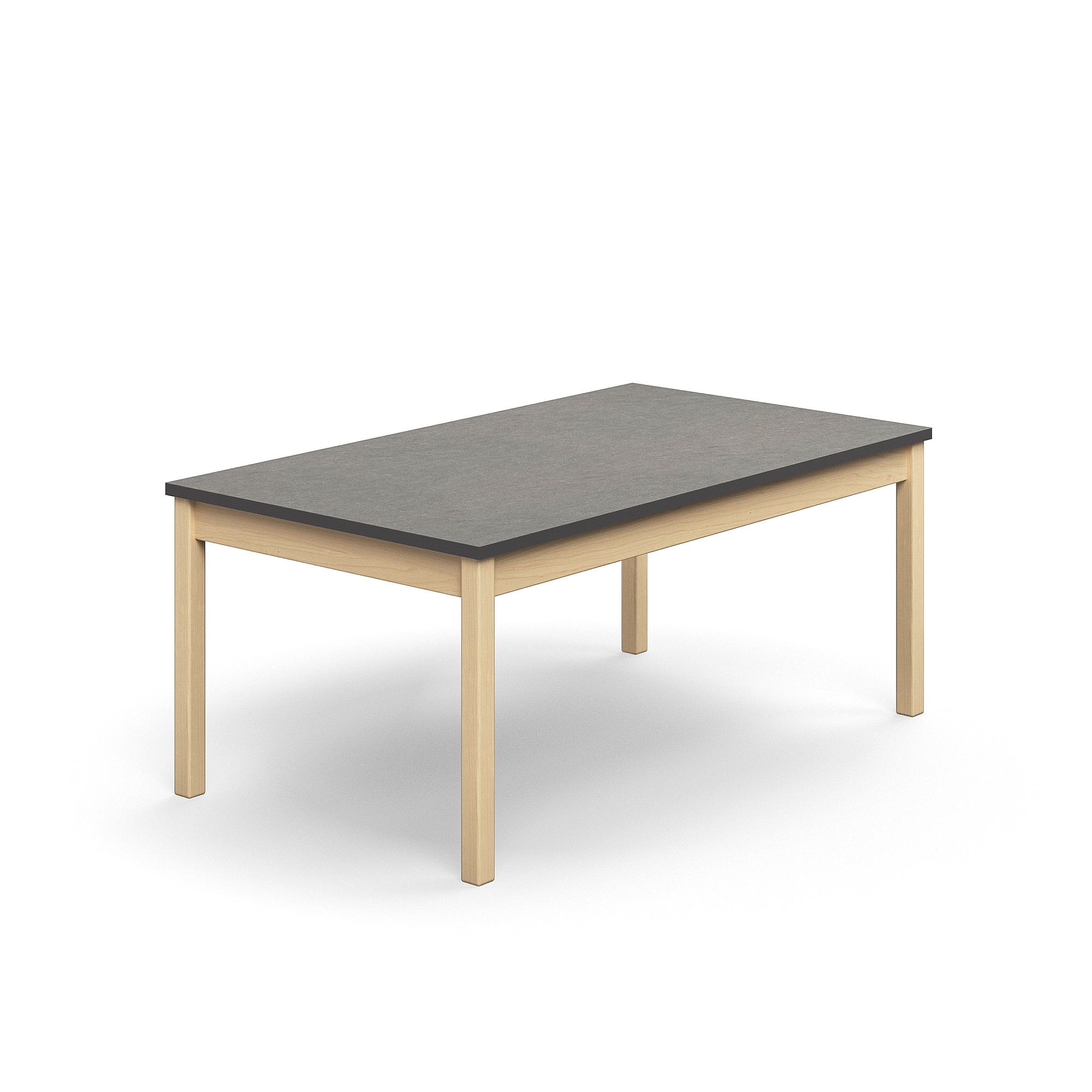 Stůl DECIBEL, 1400x800x590 mm, akustické linoleum, bříza/tmavě šedá