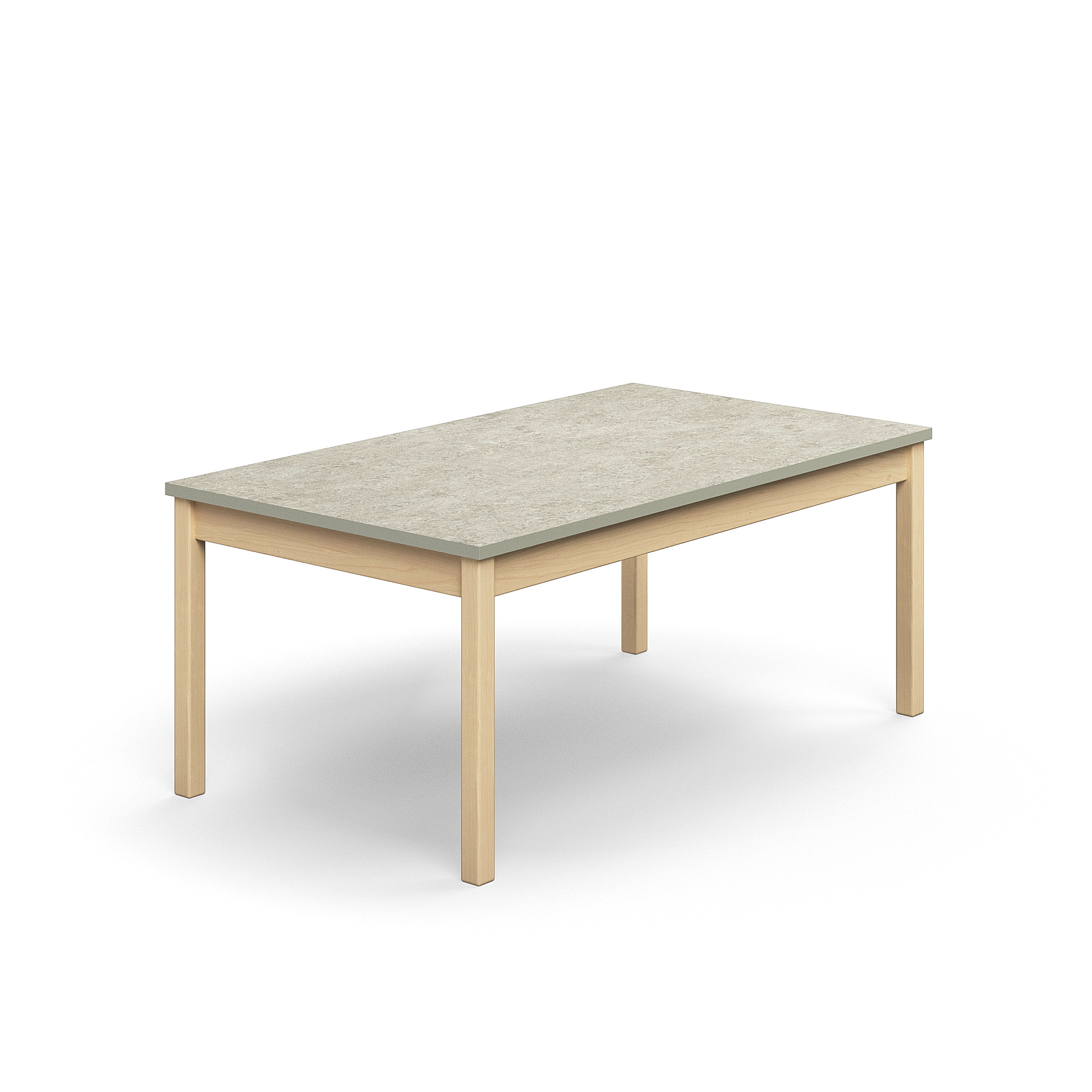 Stůl DECIBEL, 1400x800x590 mm, akustické linoleum, bříza/šedá