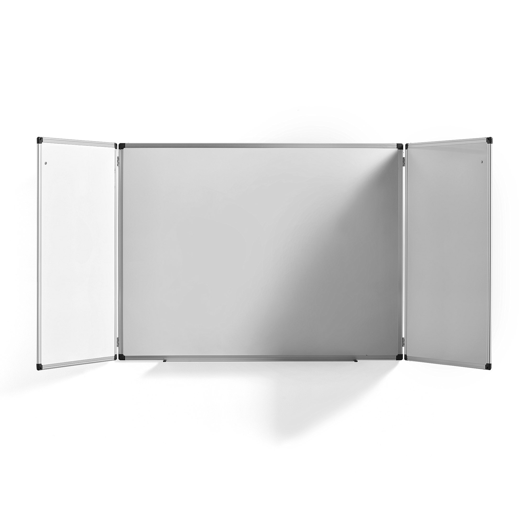 E-shop Biela magnetická tabuľa TRACEY, trojdielna, 2400x900 mm