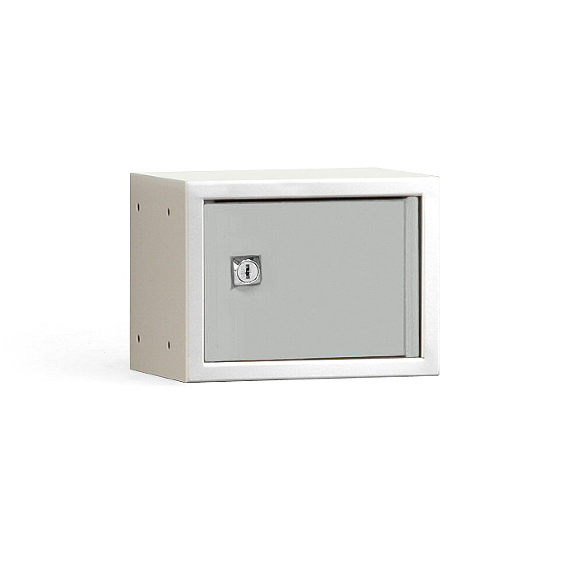 Levně Box na osobní věci CUBE, 150x200x150 mm, šedá/šedé dveře