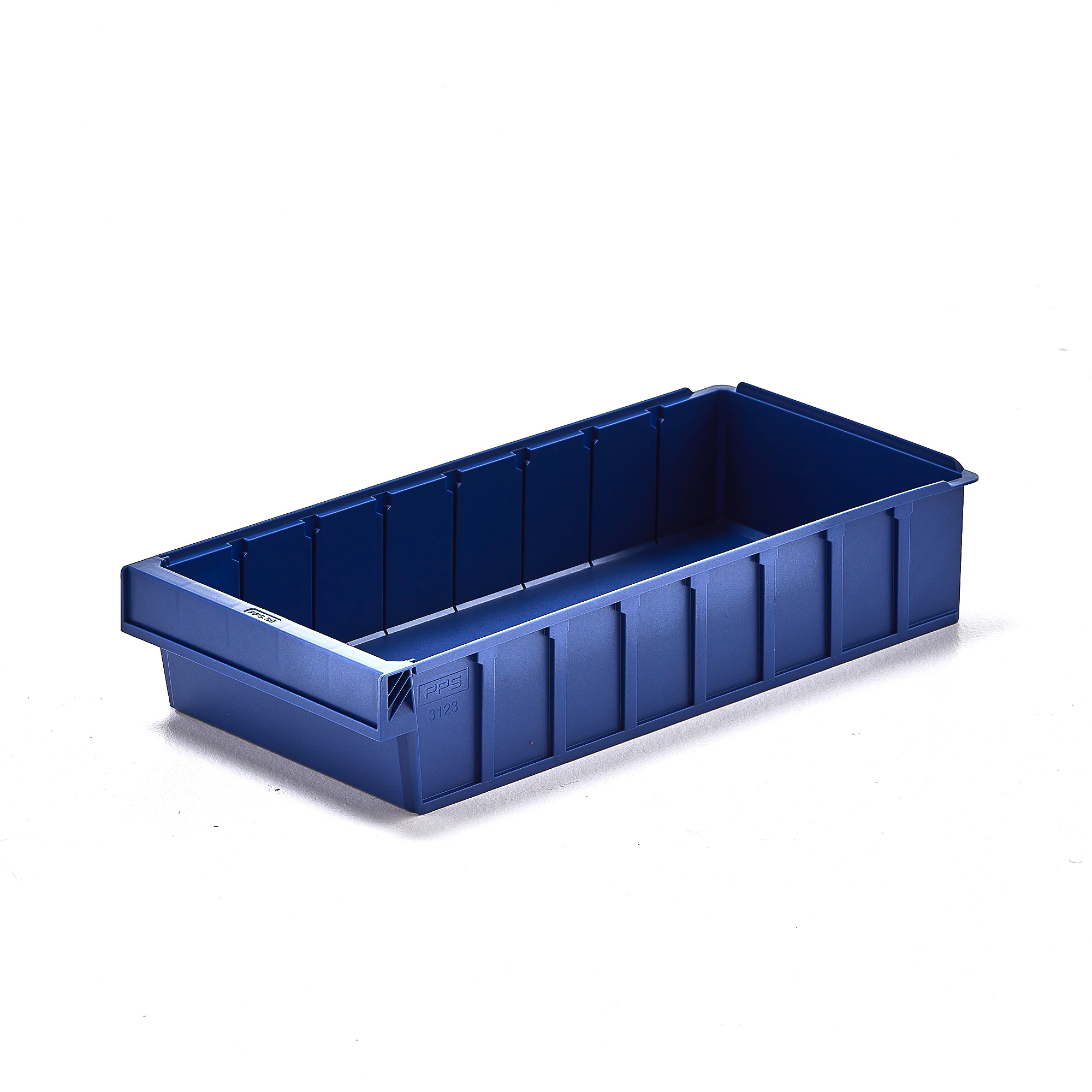 Plastový box DETAIL, pre 7 deliacich priečok, 500x230x100 mm, modrá