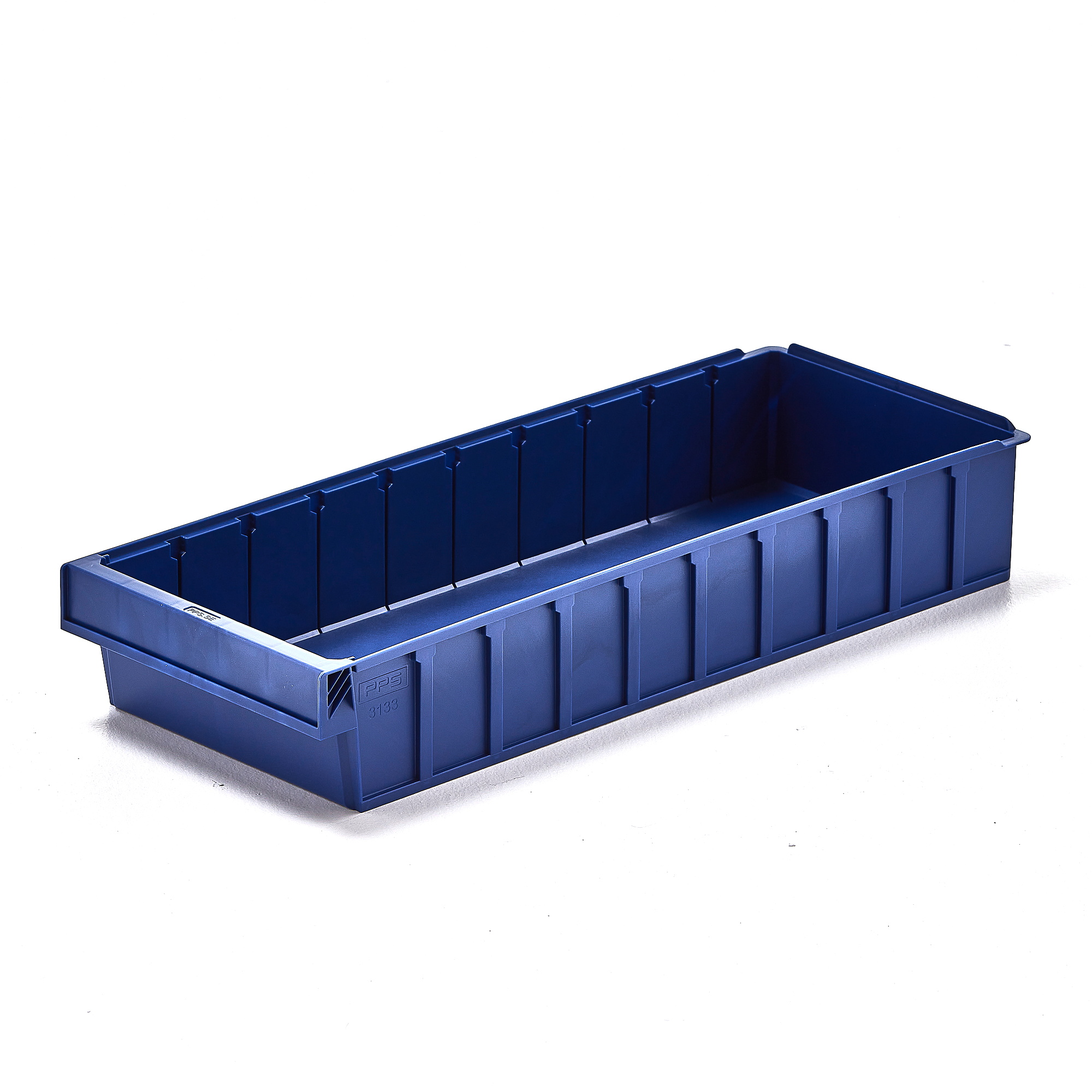 Plastový box DETAIL, pre 9 deliacich priečok, 600x230x100 mm, modrá