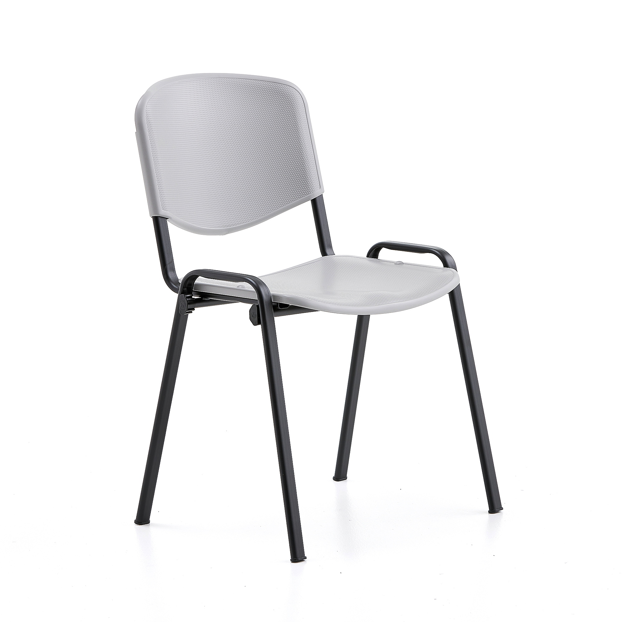 Židle NELSON, plastový sedák, černá, světle šedá