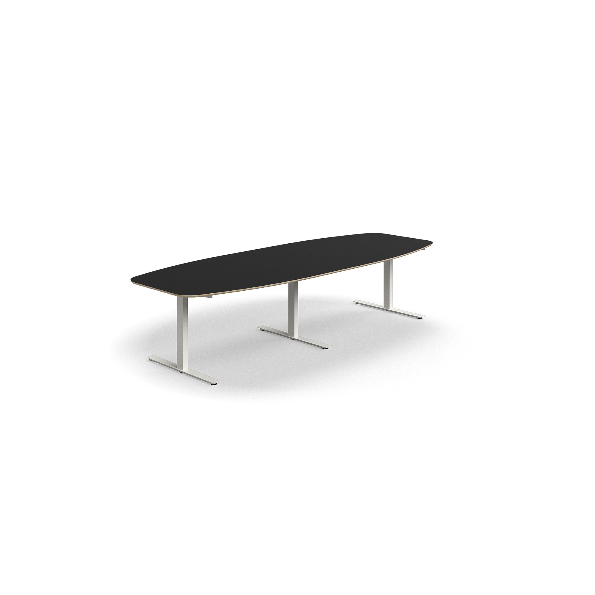 E-shop Rokovací stôl AUDREY, 3200x1200 mm, biely rám, tmavošedá