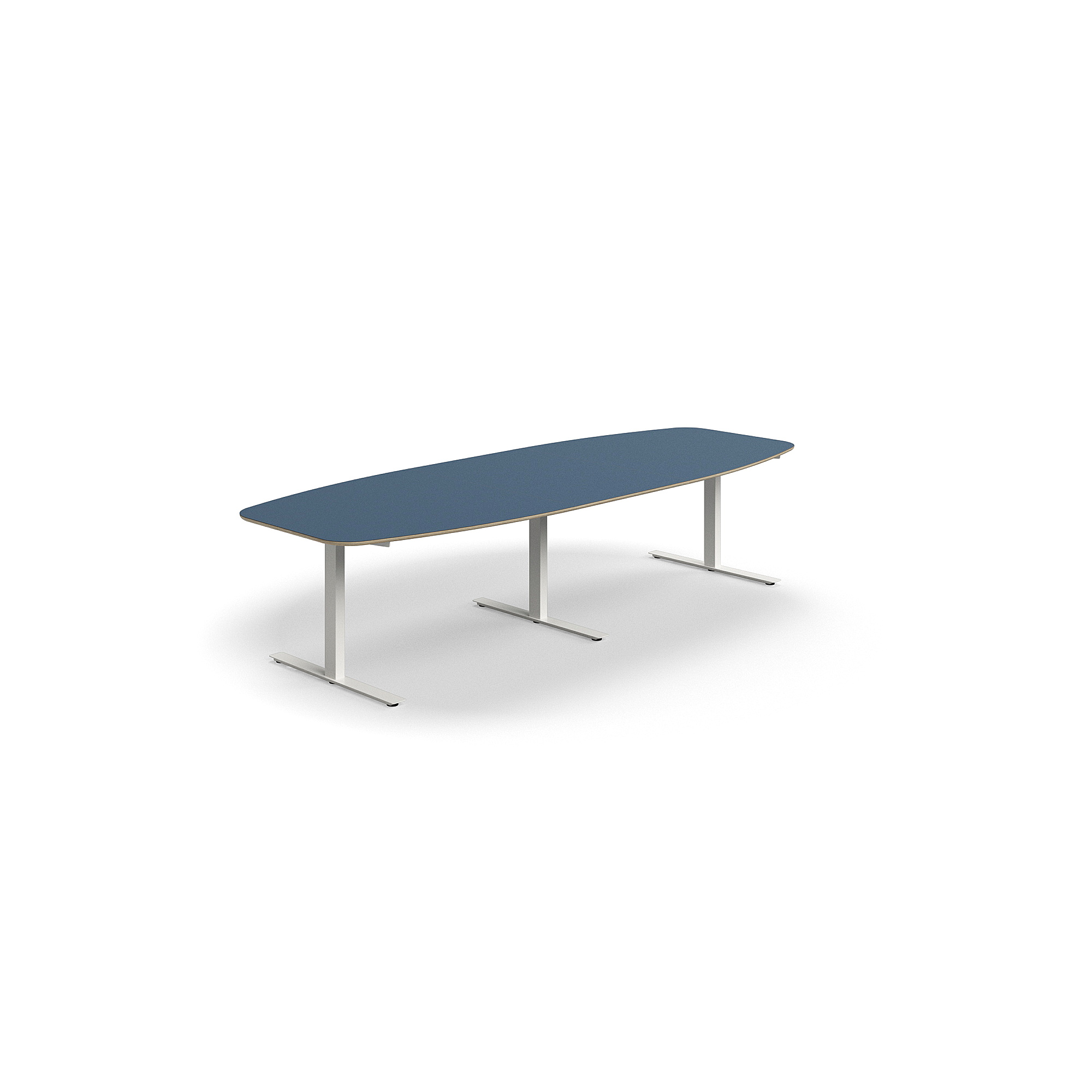 Levně Jednací stůl AUDREY, 3200x1200 mm, bílá/šedomodrá