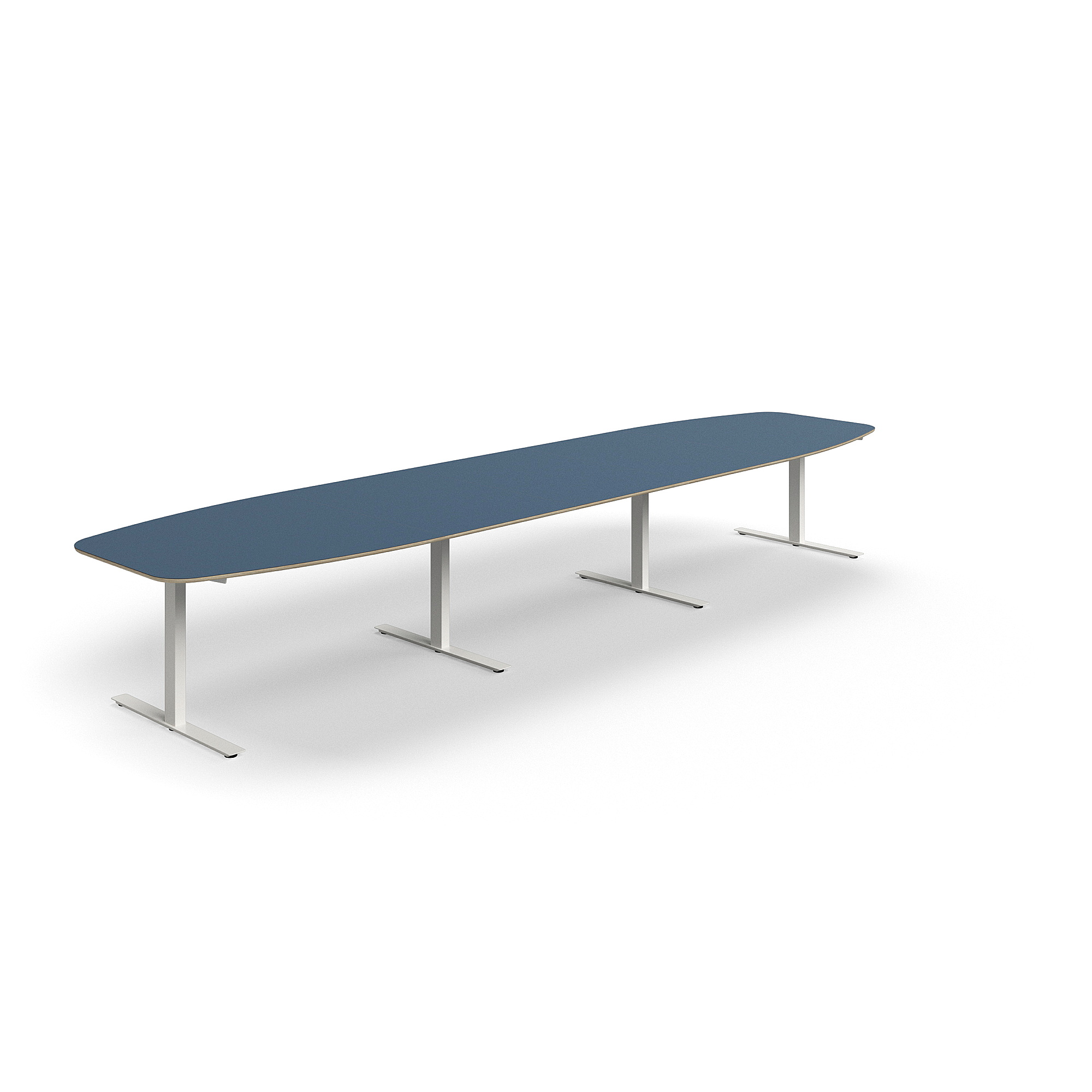 Jednací stůl AUDREY, 4800x1200 mm, bílá/šedomodrá