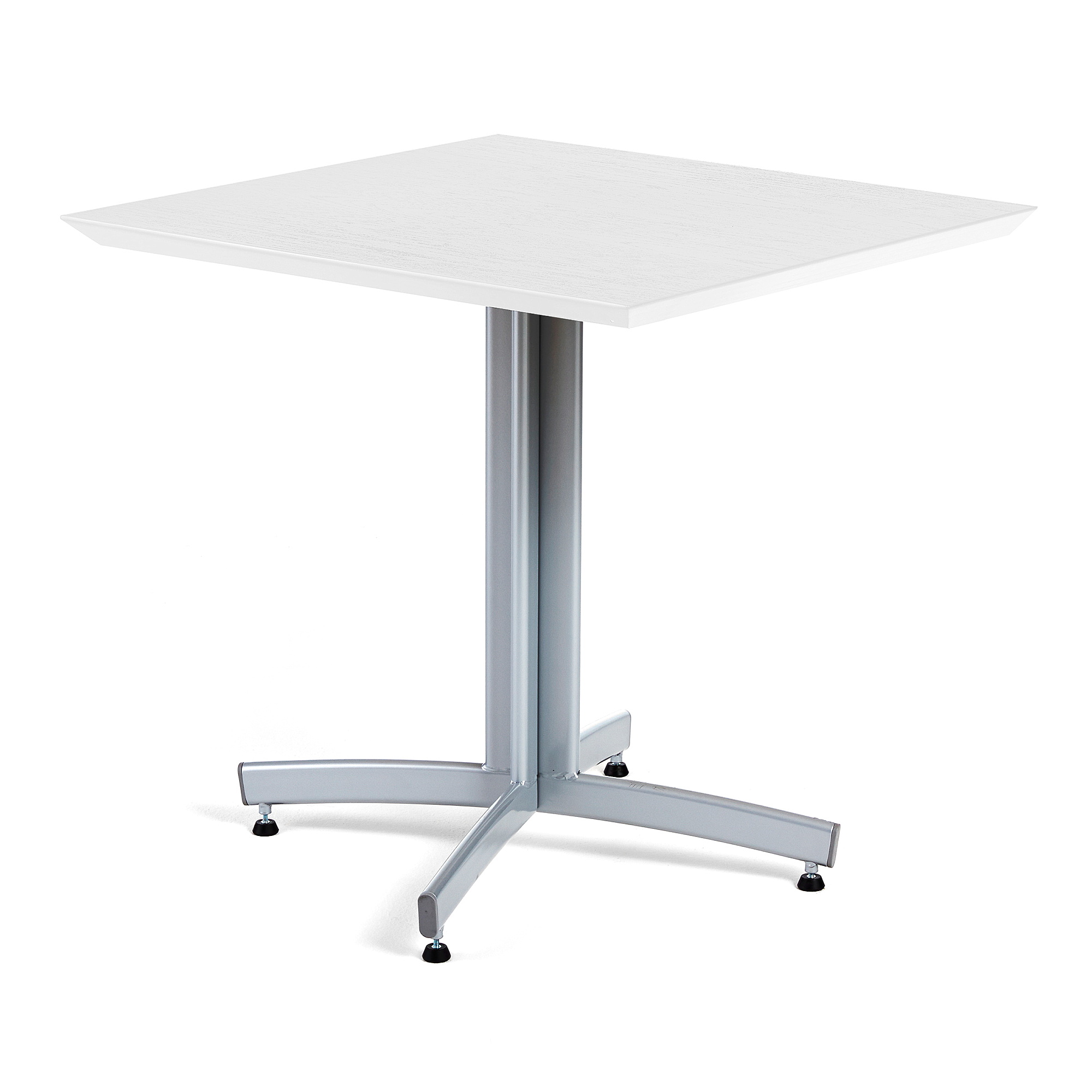 E-shop Stôl SANNA, 700x700x720 mm, strieborná/biela