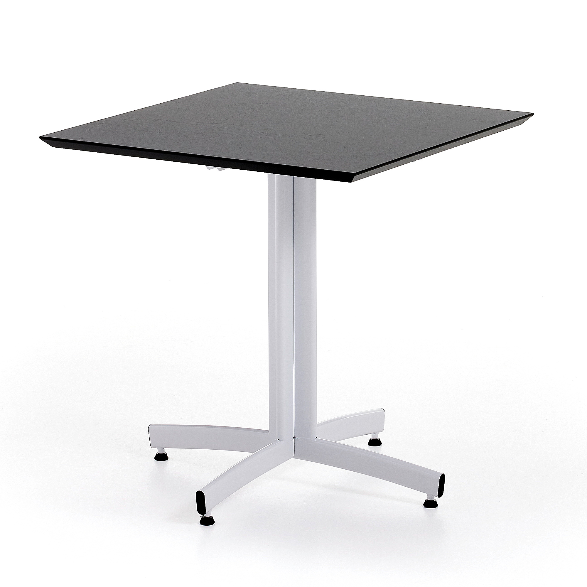 E-shop Stôl SANNA, 700x700x720 mm, biela/čierna