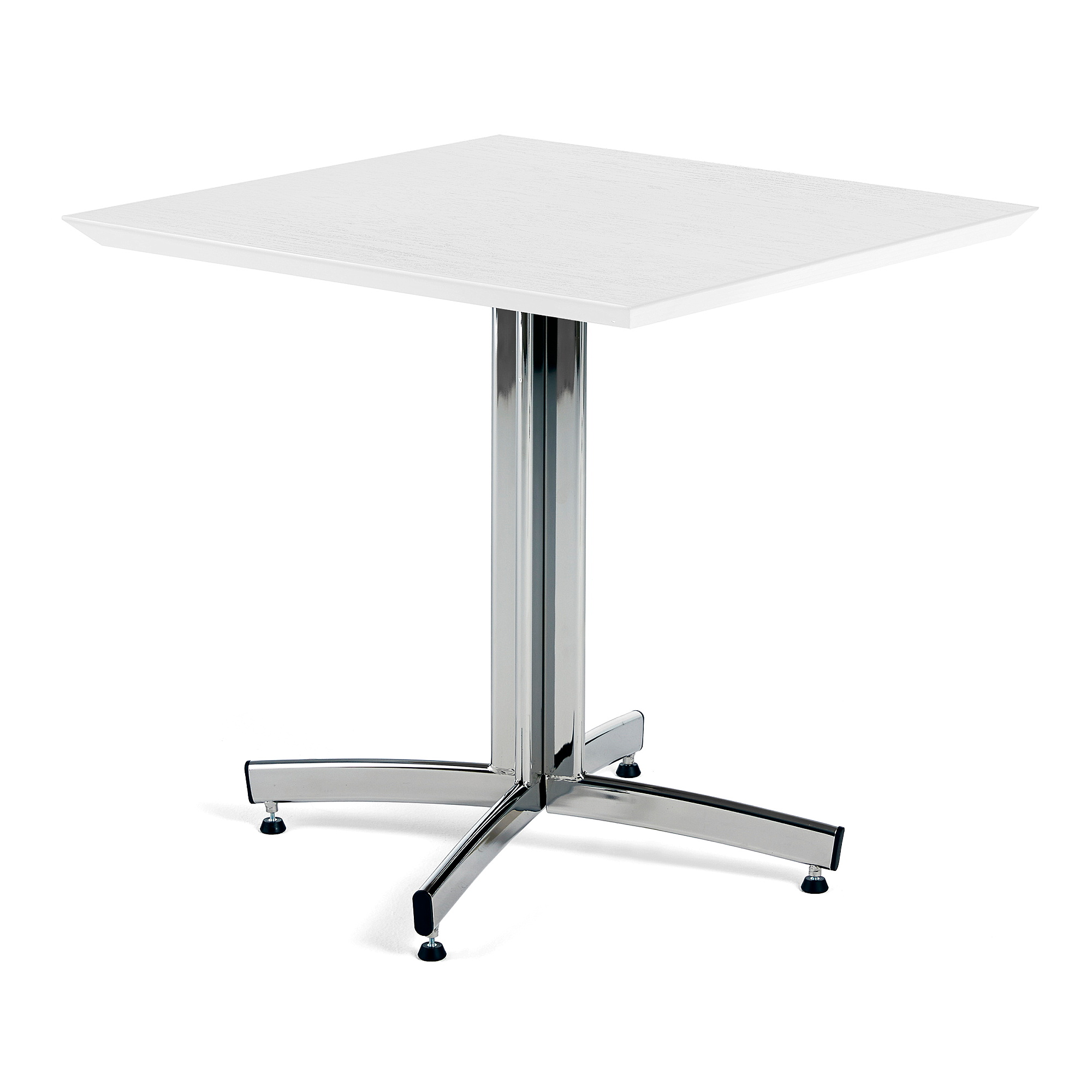E-shop Stôl SANNA, 700x700x720 mm, chróm/biela