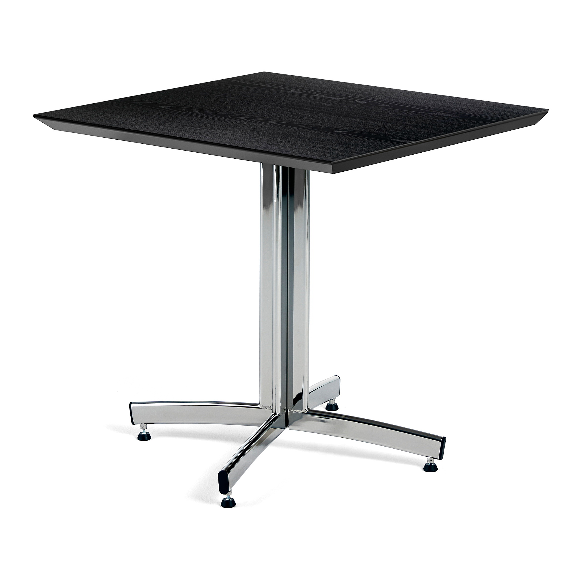E-shop Stôl SANNA, 700x700x720 mm, chróm/čierna