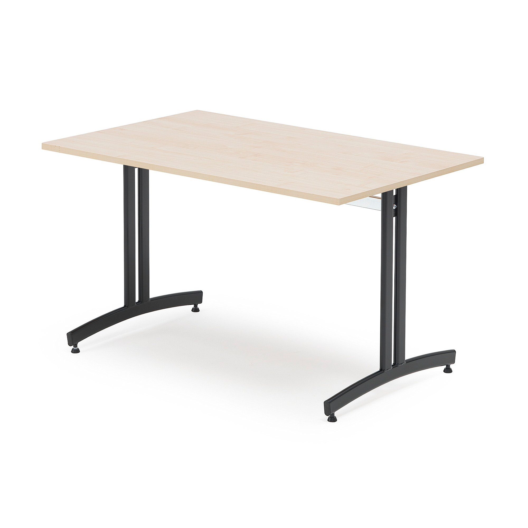 E-shop Stôl SANNA, 1200x800x720 mm, čierna/breza