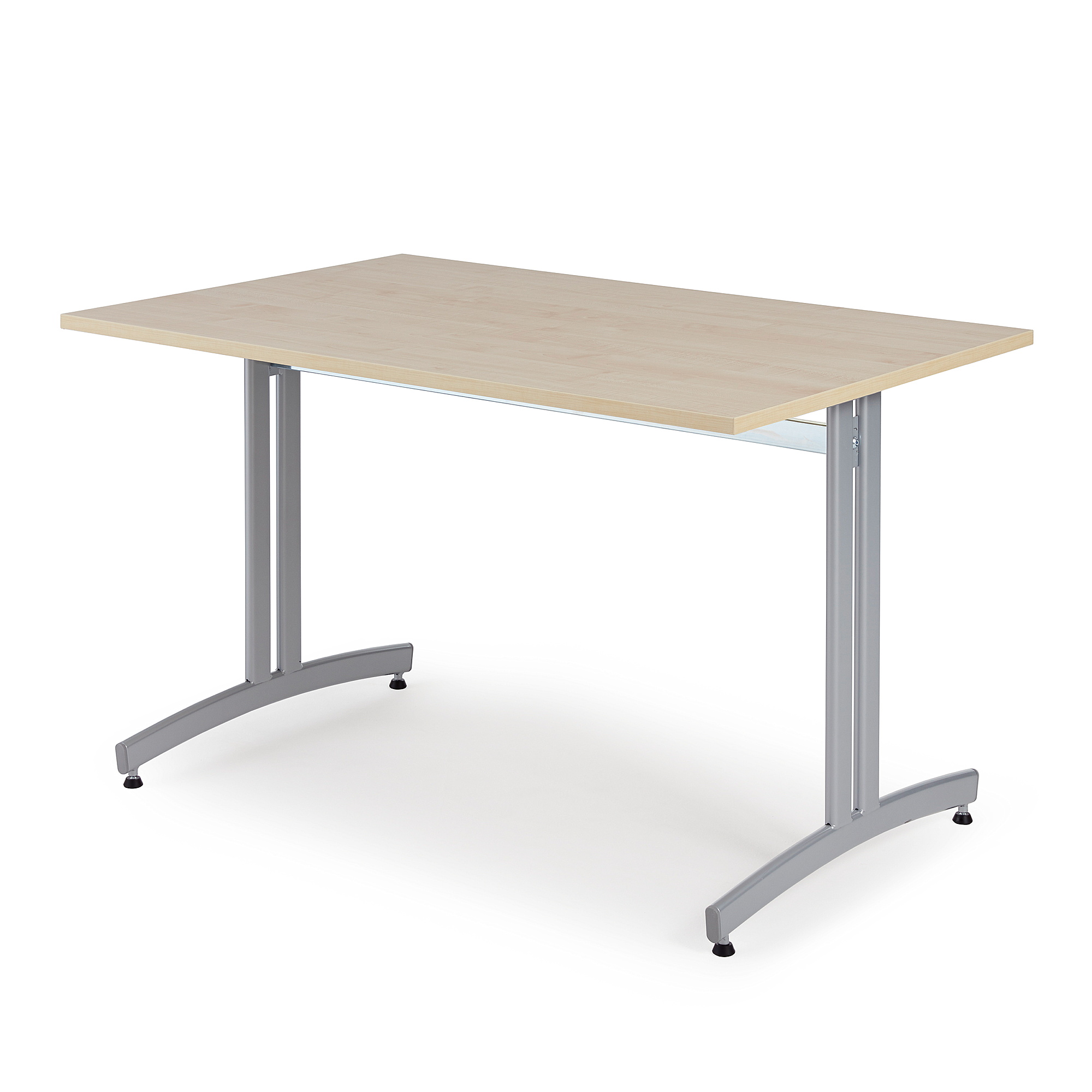 E-shop Stôl SANNA, 1200x800x720 mm, strieborná/breza