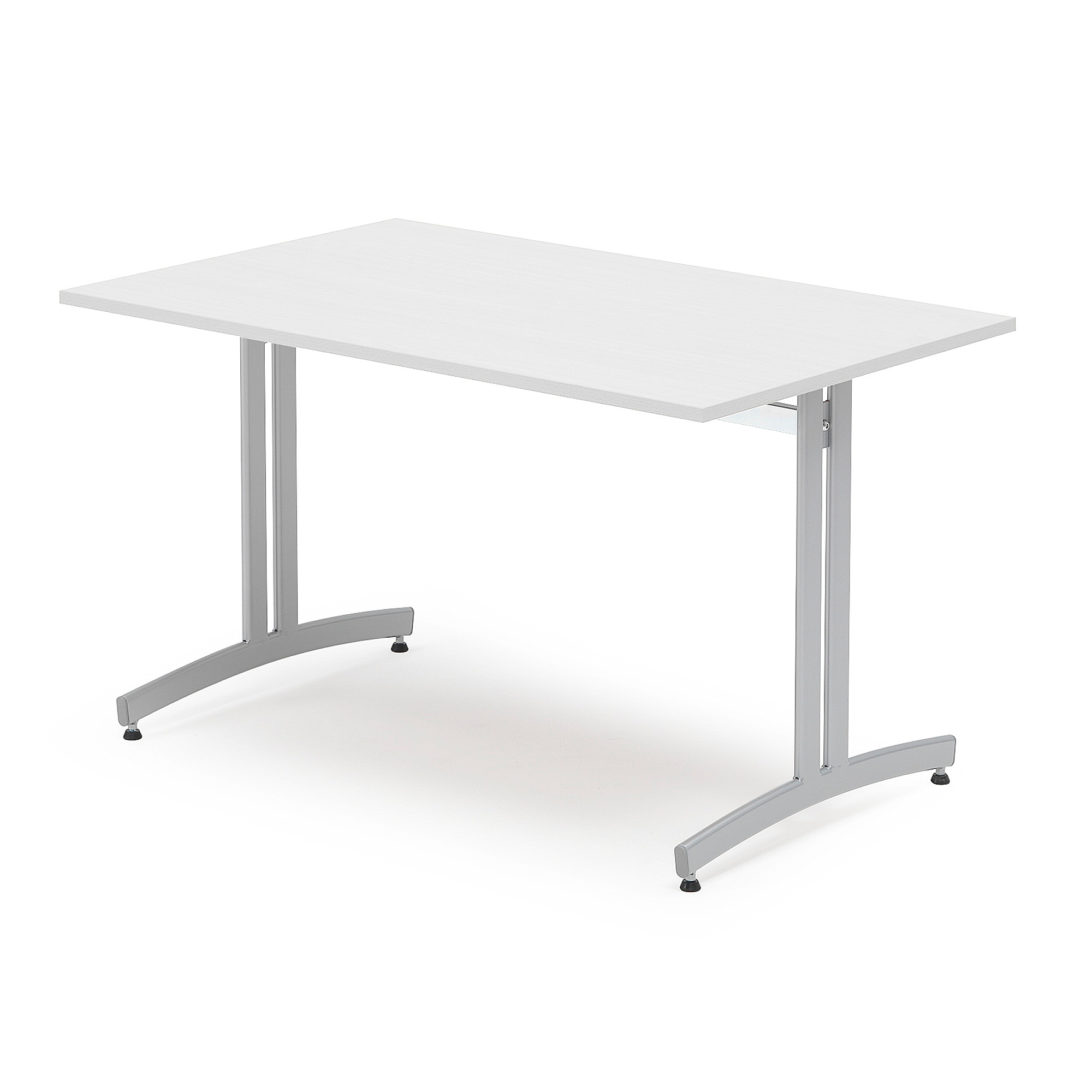 E-shop Stôl SANNA, 1200x800x720 mm, strieborná/biela