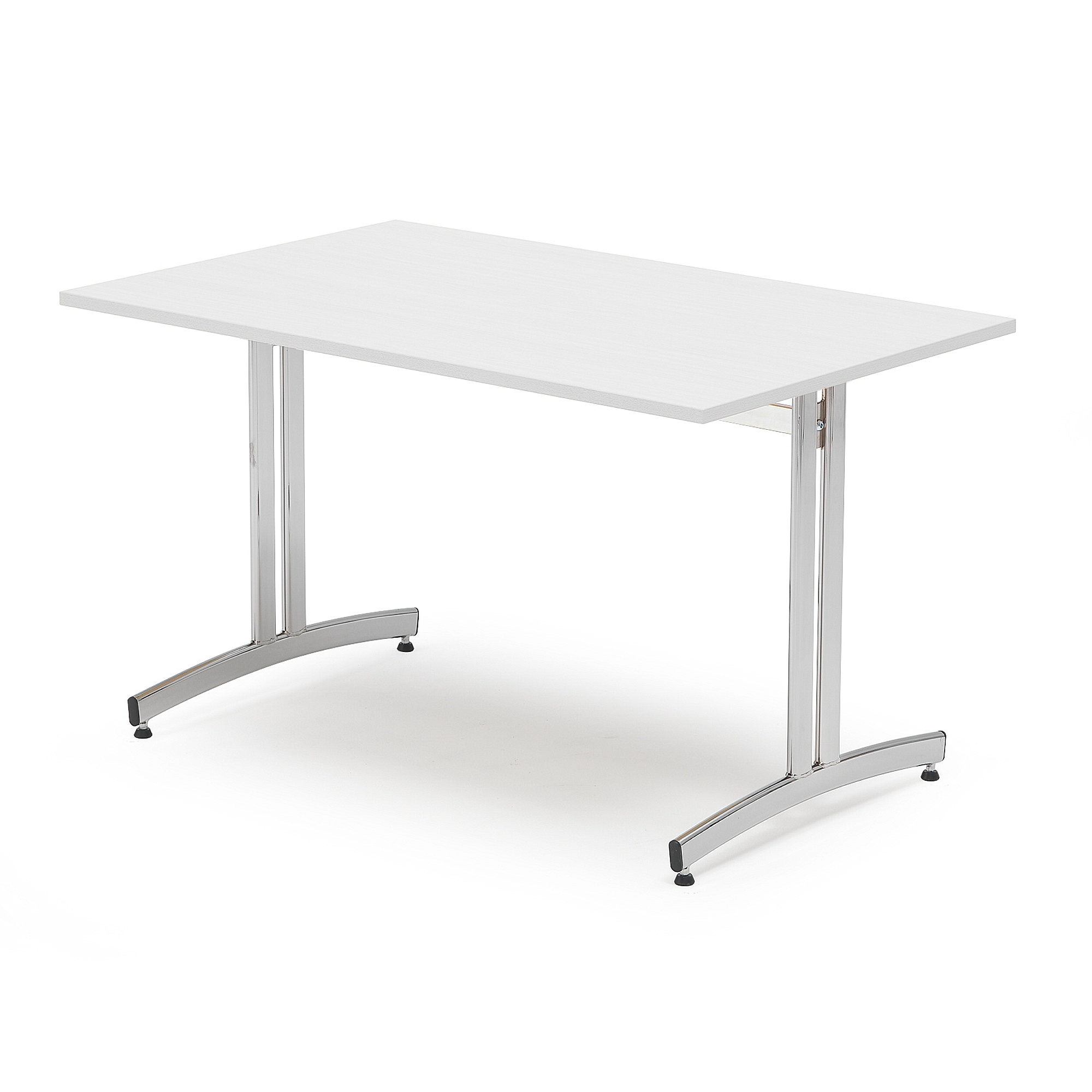 E-shop Stôl SANNA, 1200x800x720 mm, chróm/biela