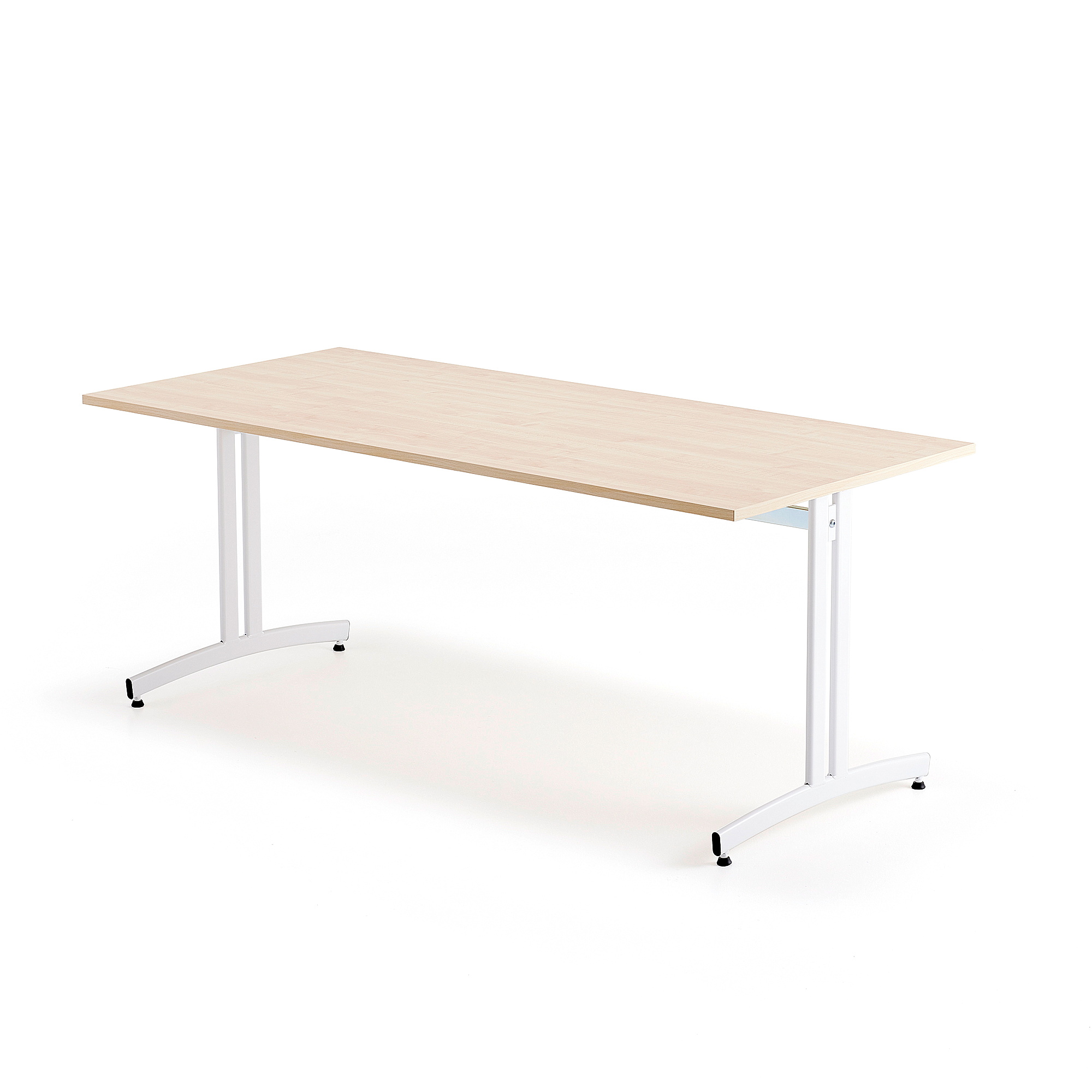 Stůl SANNA, 1800x800x720 mm, bílá/bříza