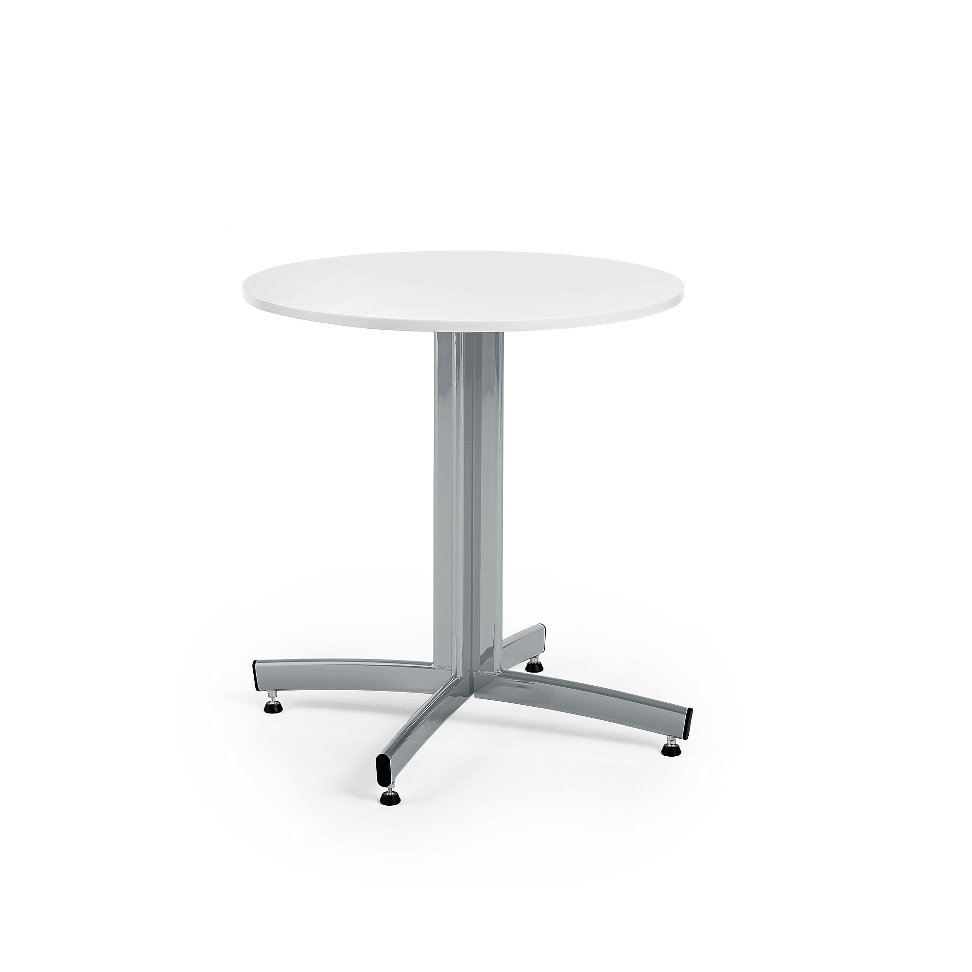 Levně Kulatý stůl SANNA, Ø700x720 mm, stříbrná/bílá
