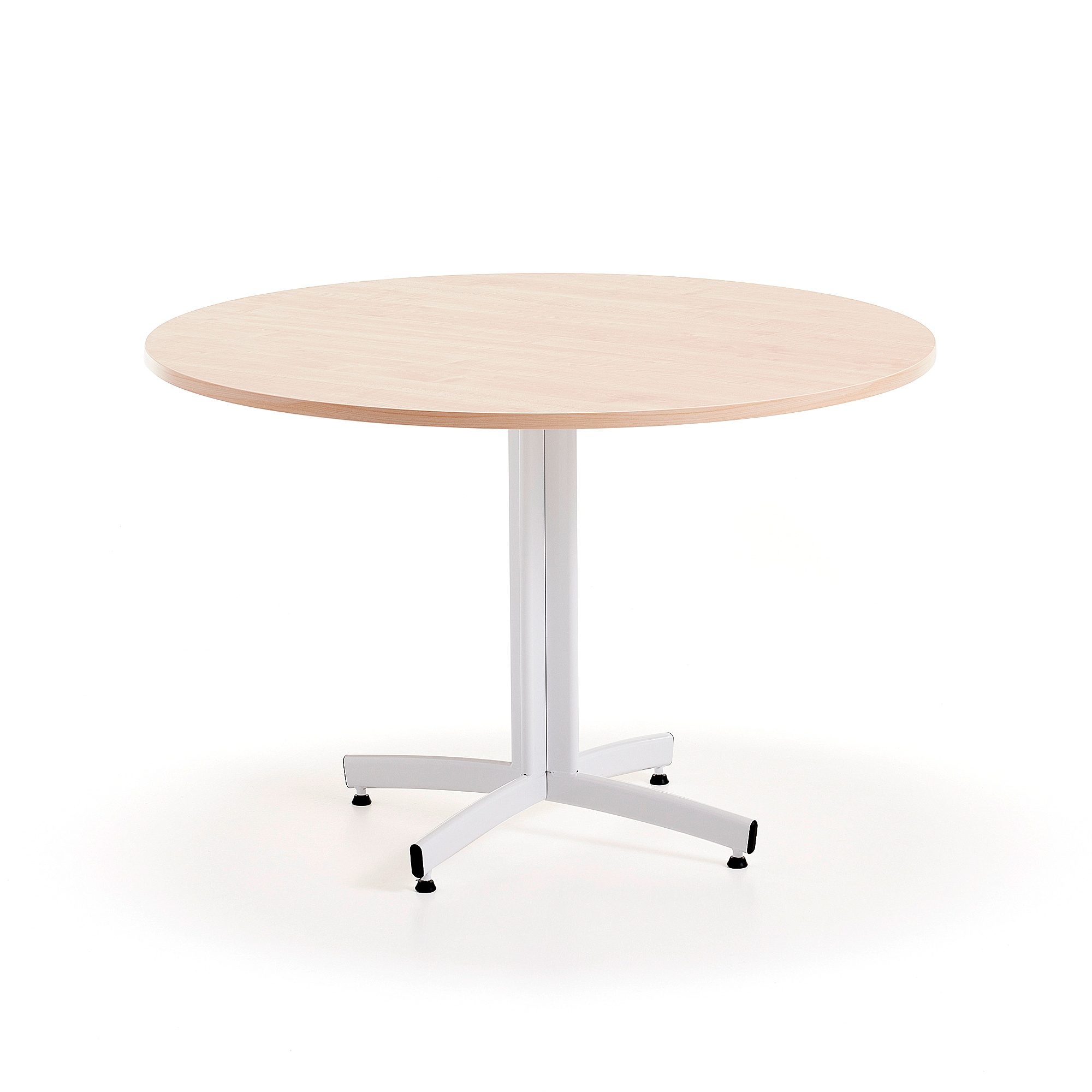 Kulatý stůl SANNA, Ø1100x720 mm, bílá/bříza
