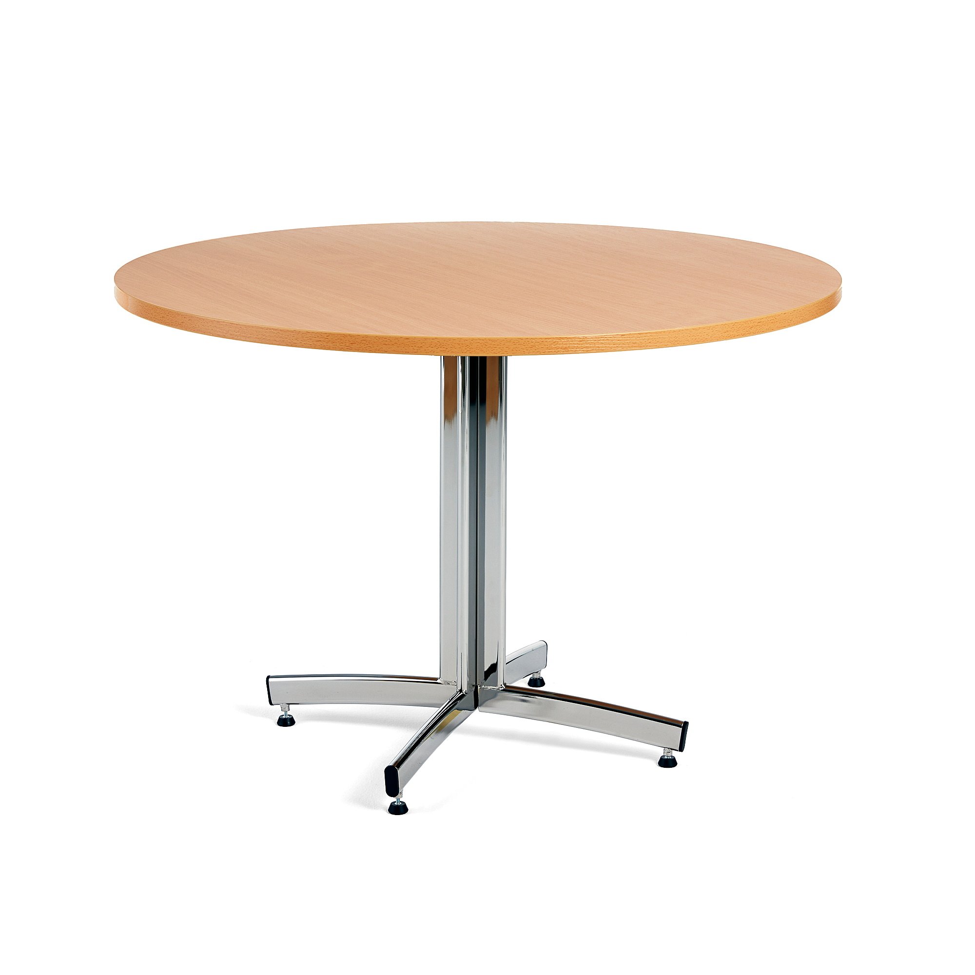 Levně Kulatý stůl SANNA, Ø1100x720 mm, chrom/buk